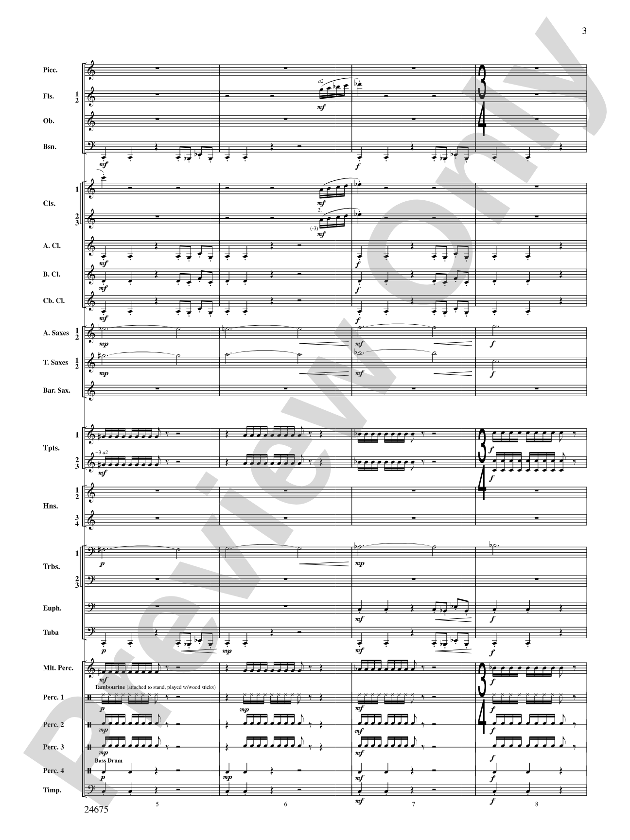 Confession (Movement 2 of Symphony of Prayer): Concert Band Conductor Score & Parts