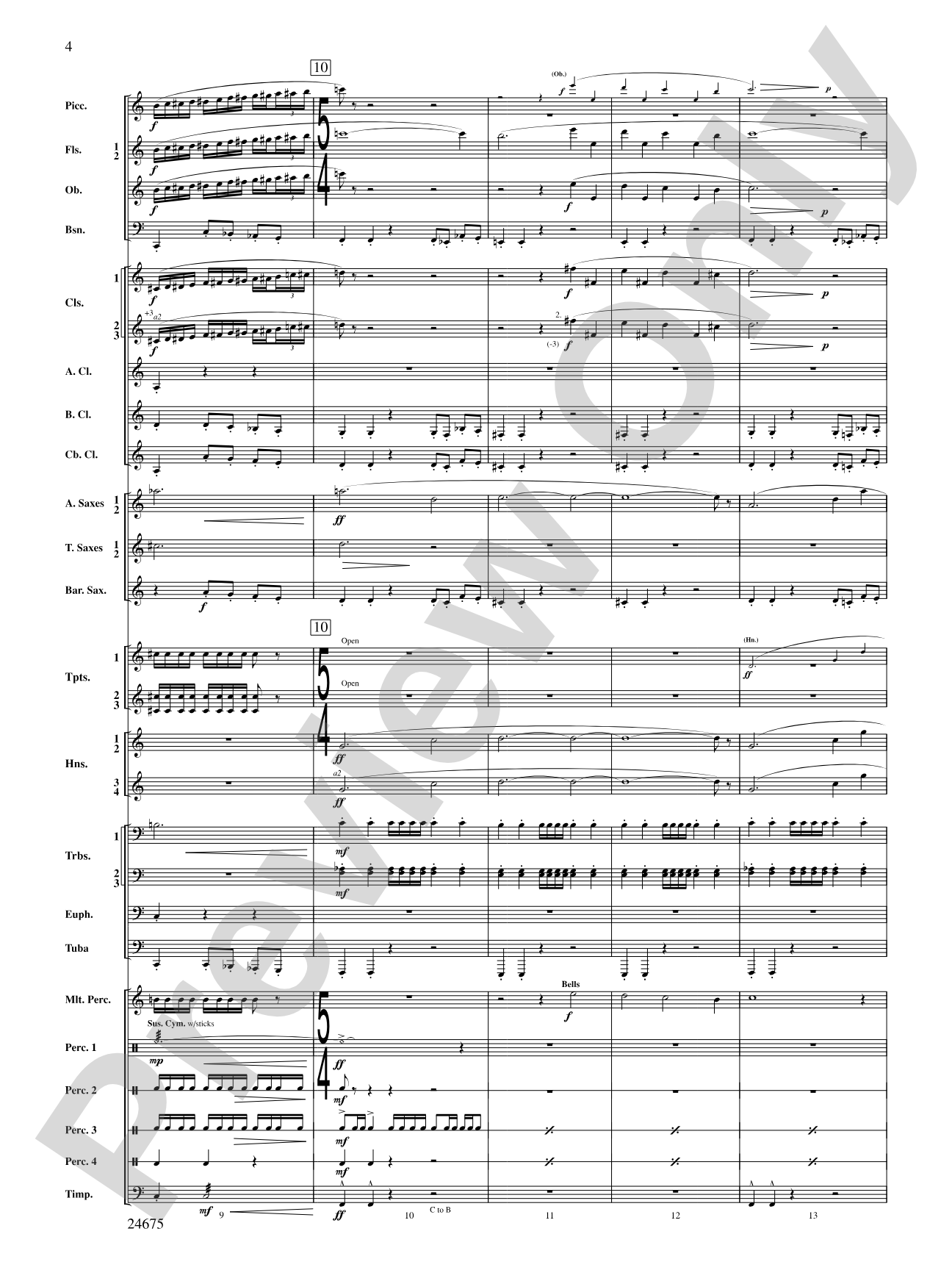 Confession (Movement 2 of Symphony of Prayer): Concert Band Conductor Score & Parts