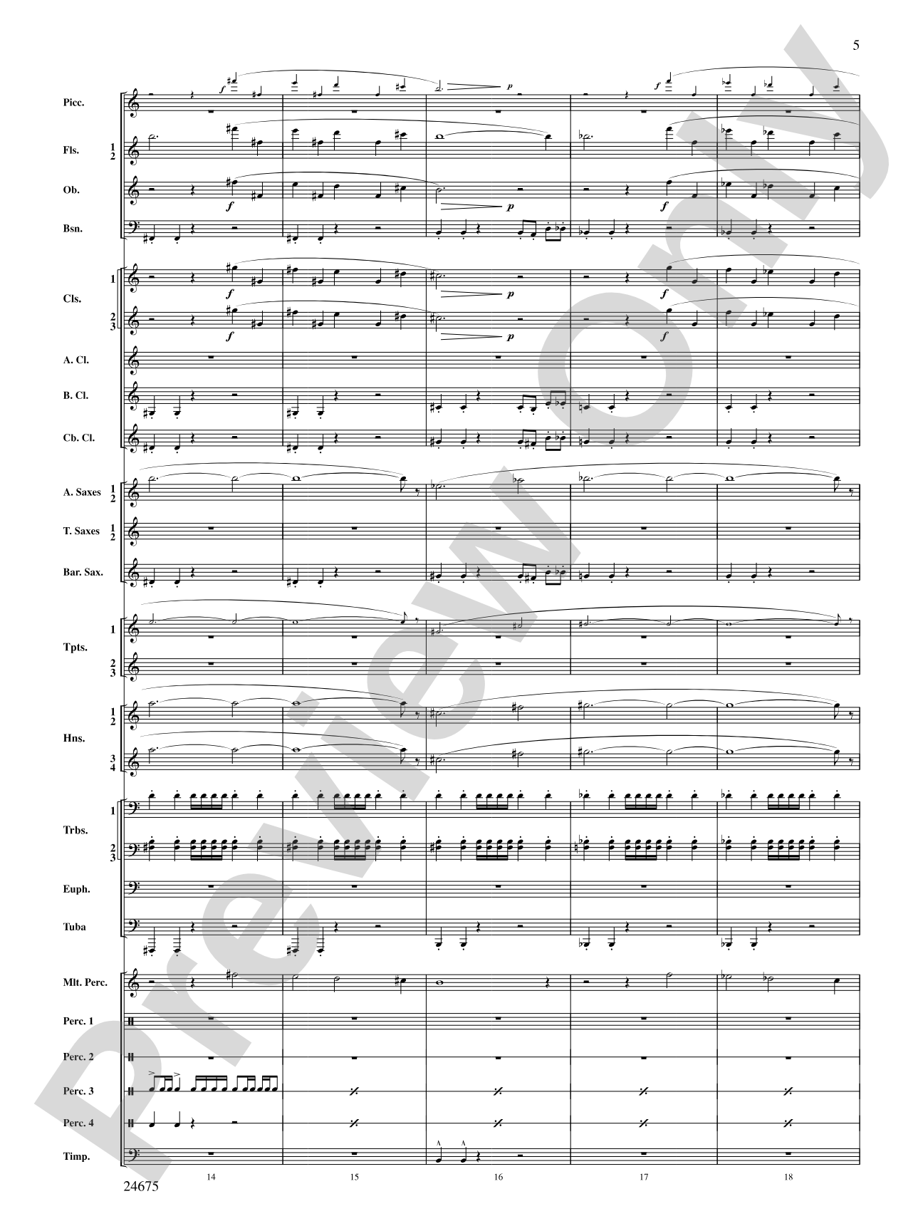 Confession (Movement 2 of Symphony of Prayer): Concert Band Conductor Score & Parts