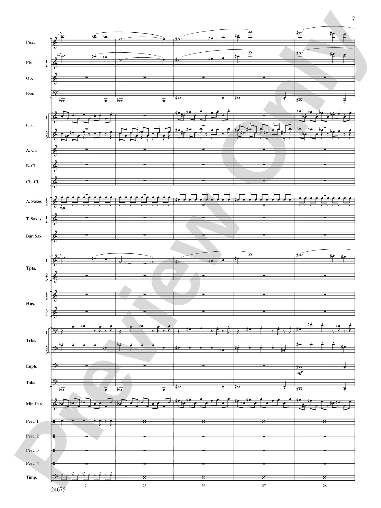 Confession (Movement 2 of Symphony of Prayer): Concert Band Conductor Score & Parts