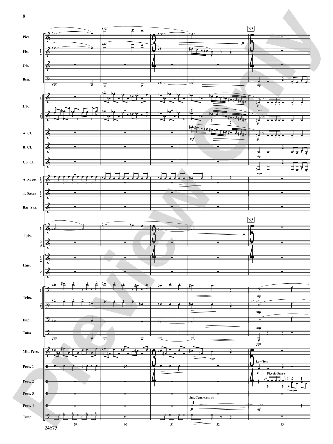 Confession (Movement 2 of Symphony of Prayer): Concert Band Conductor Score & Parts