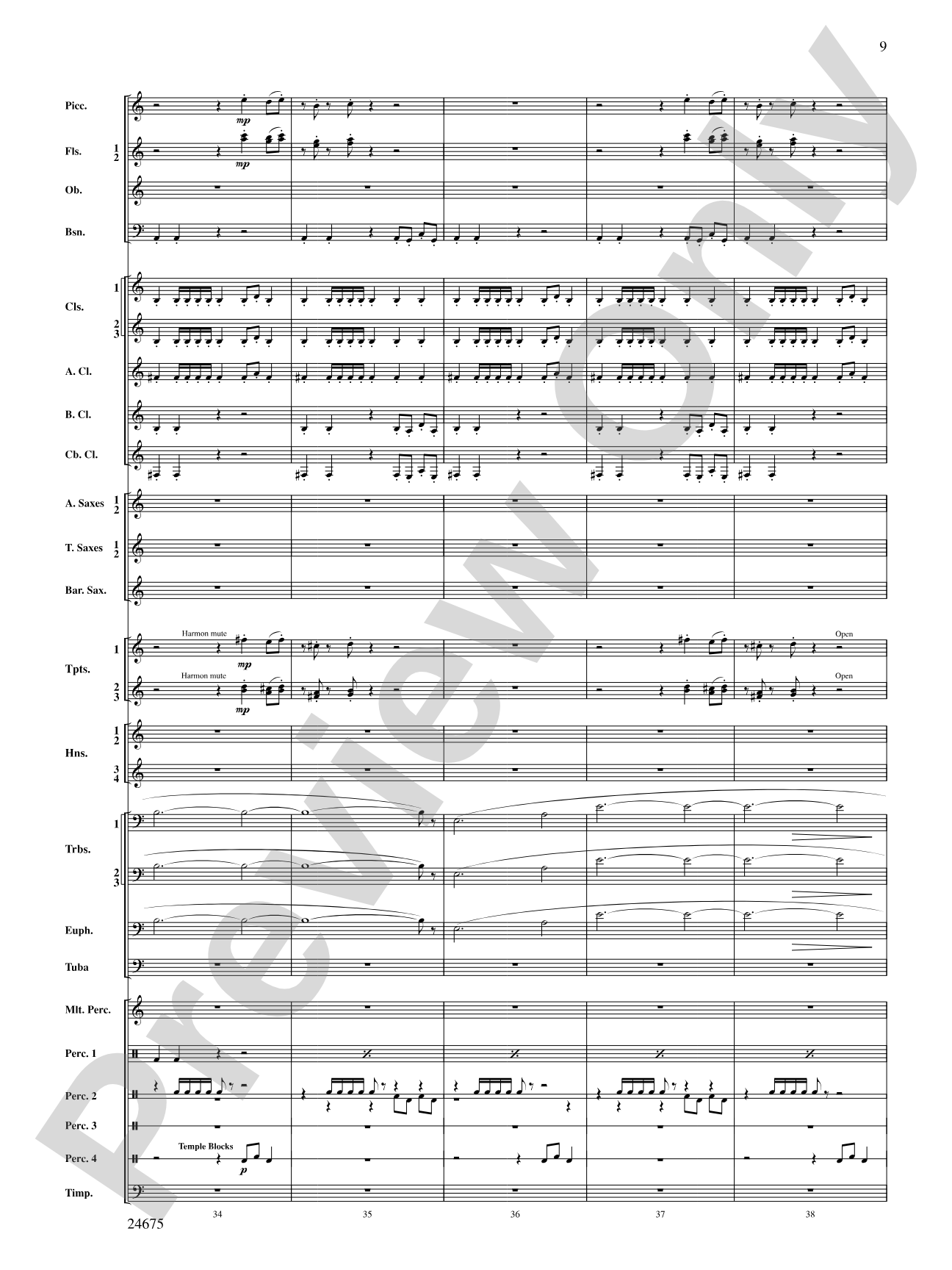 Confession (Movement 2 of Symphony of Prayer): Concert Band Conductor Score & Parts