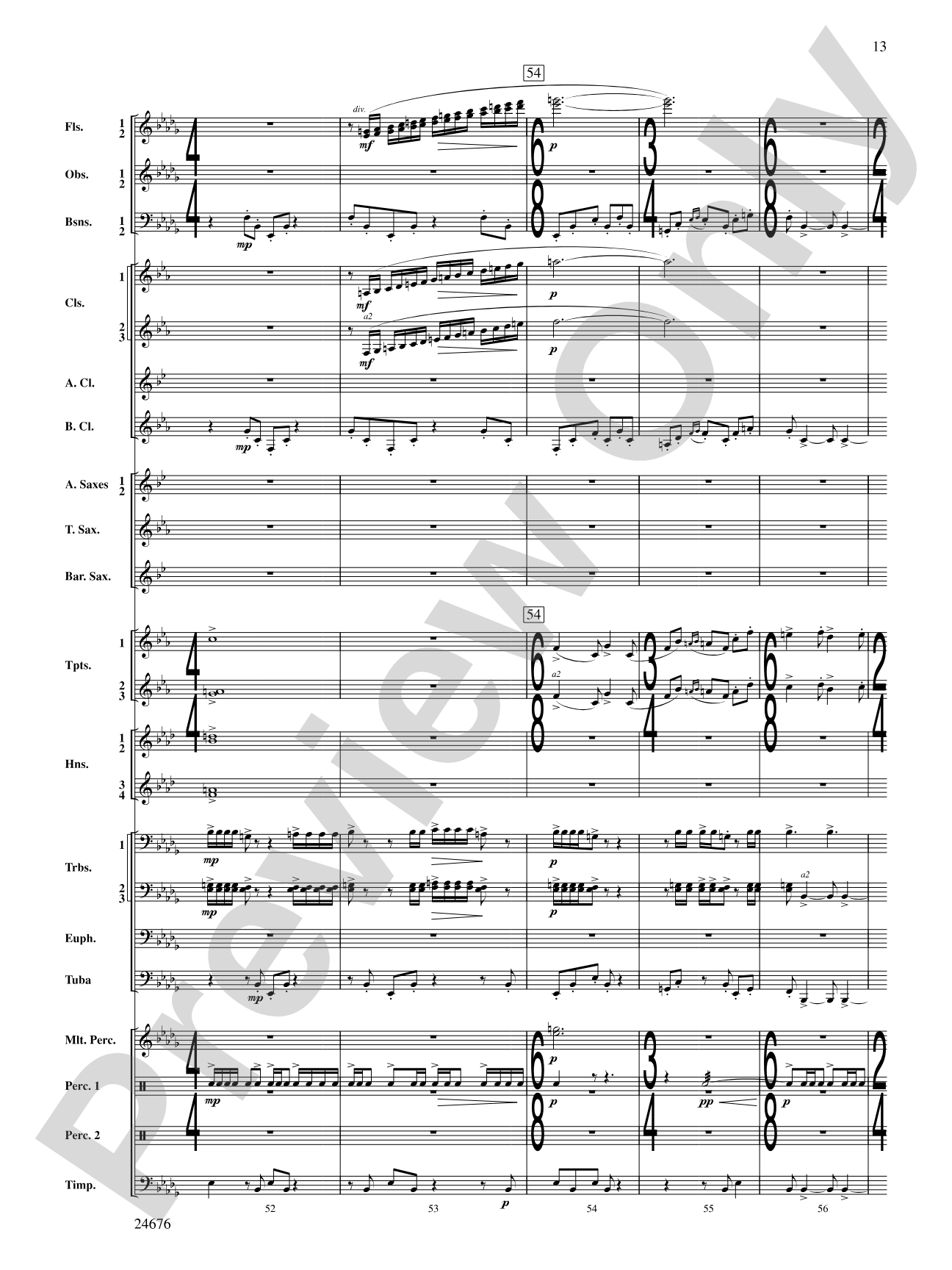 As a Wind from the North: Concert Band Conductor Score & Parts