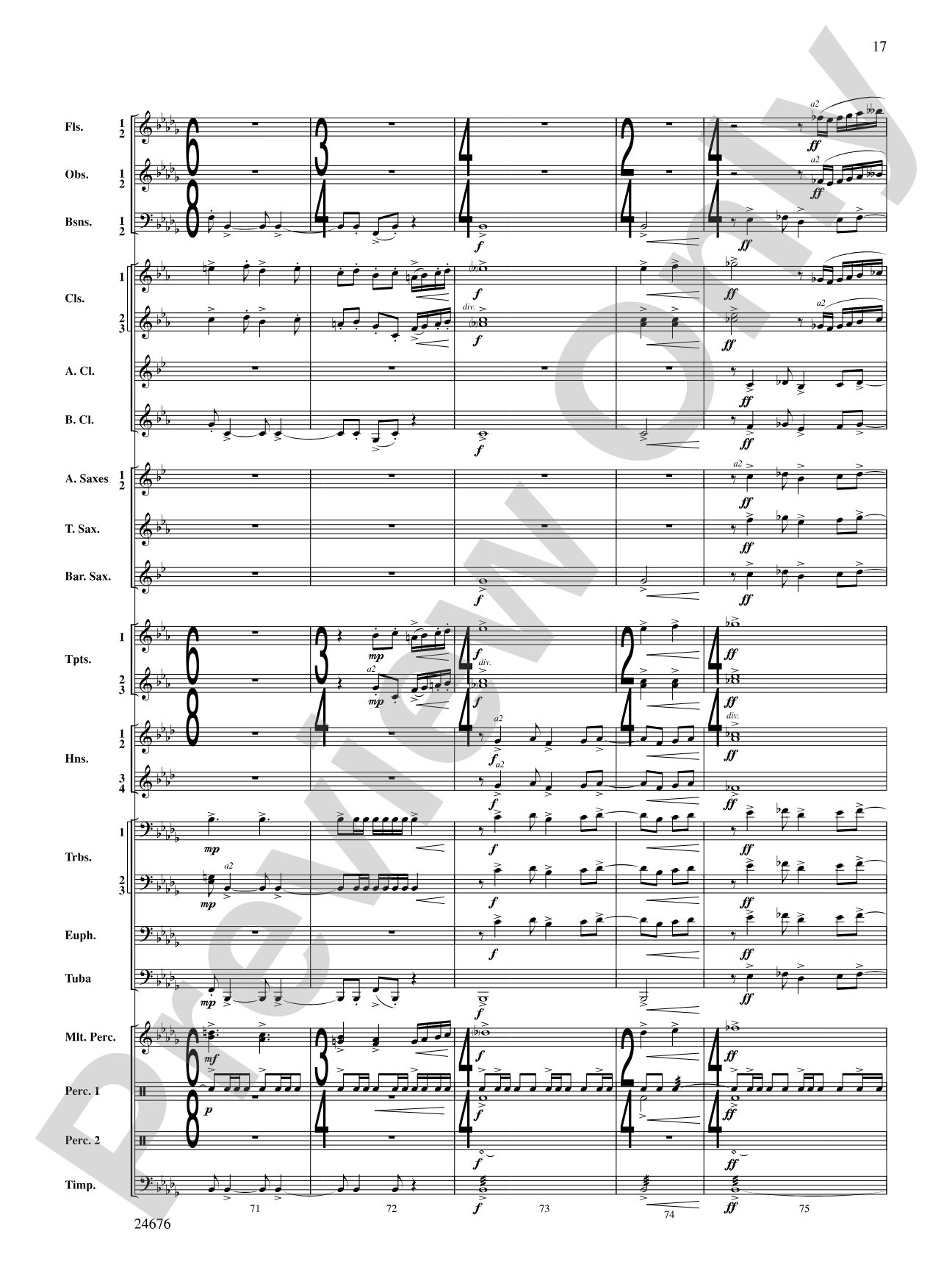 As a Wind from the North: Concert Band Conductor Score & Parts