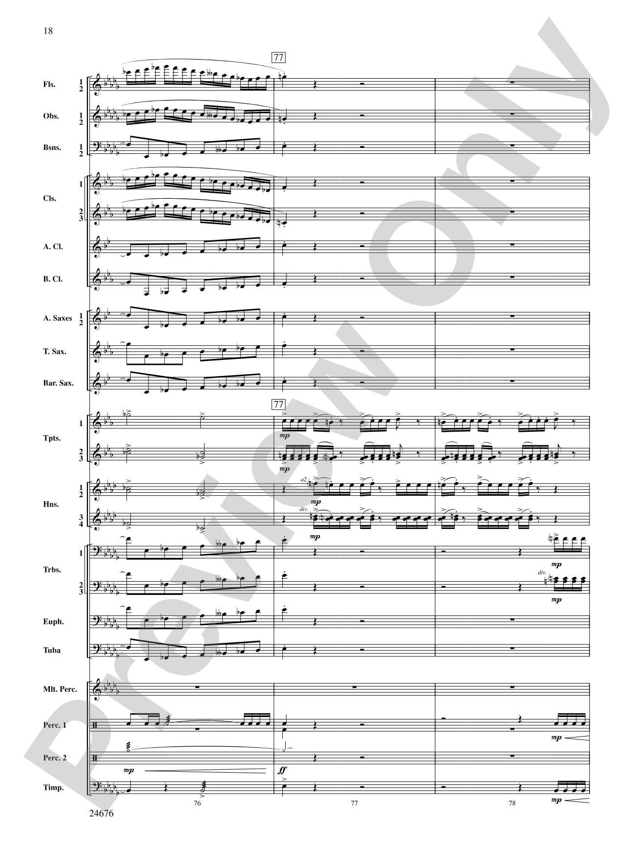 As a Wind from the North: Concert Band Conductor Score & Parts