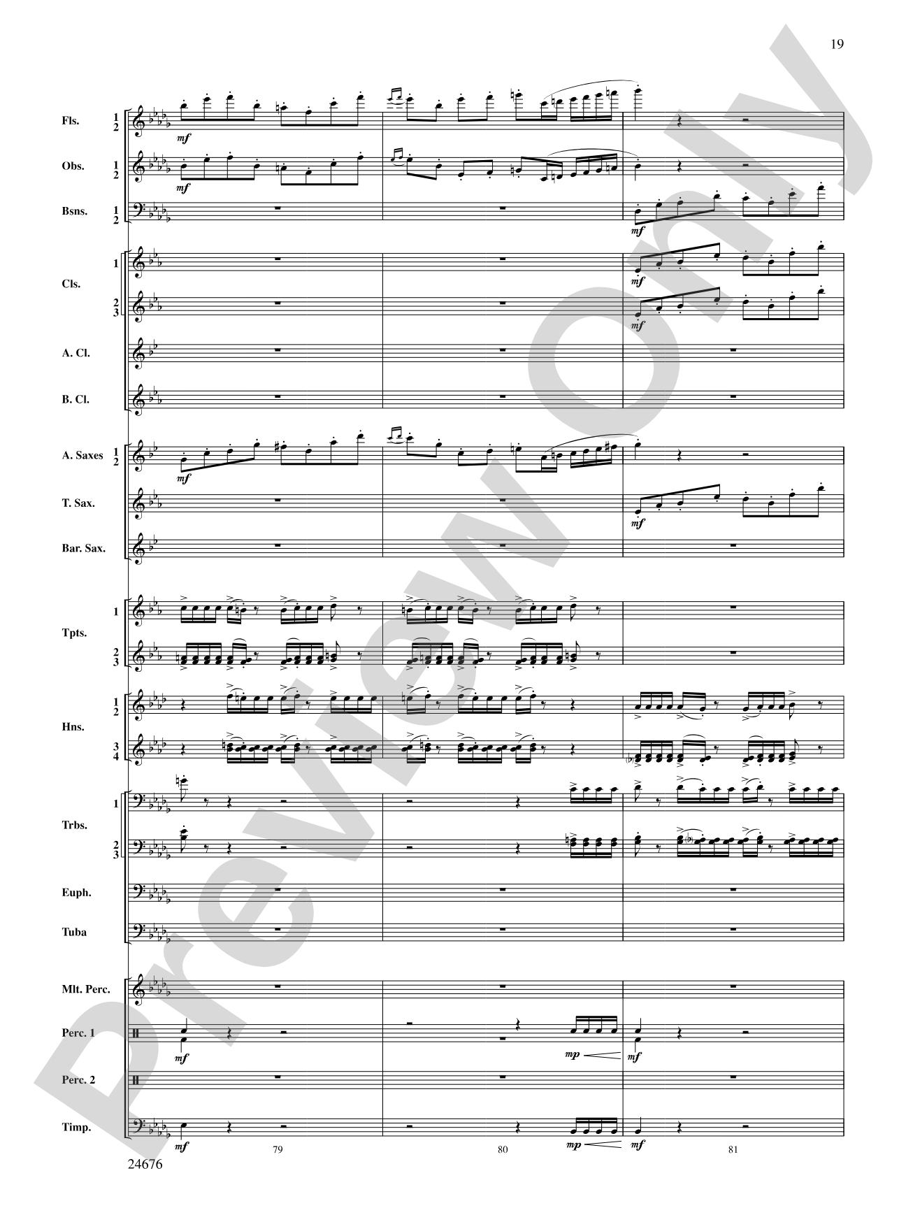As a Wind from the North: Concert Band Conductor Score & Parts