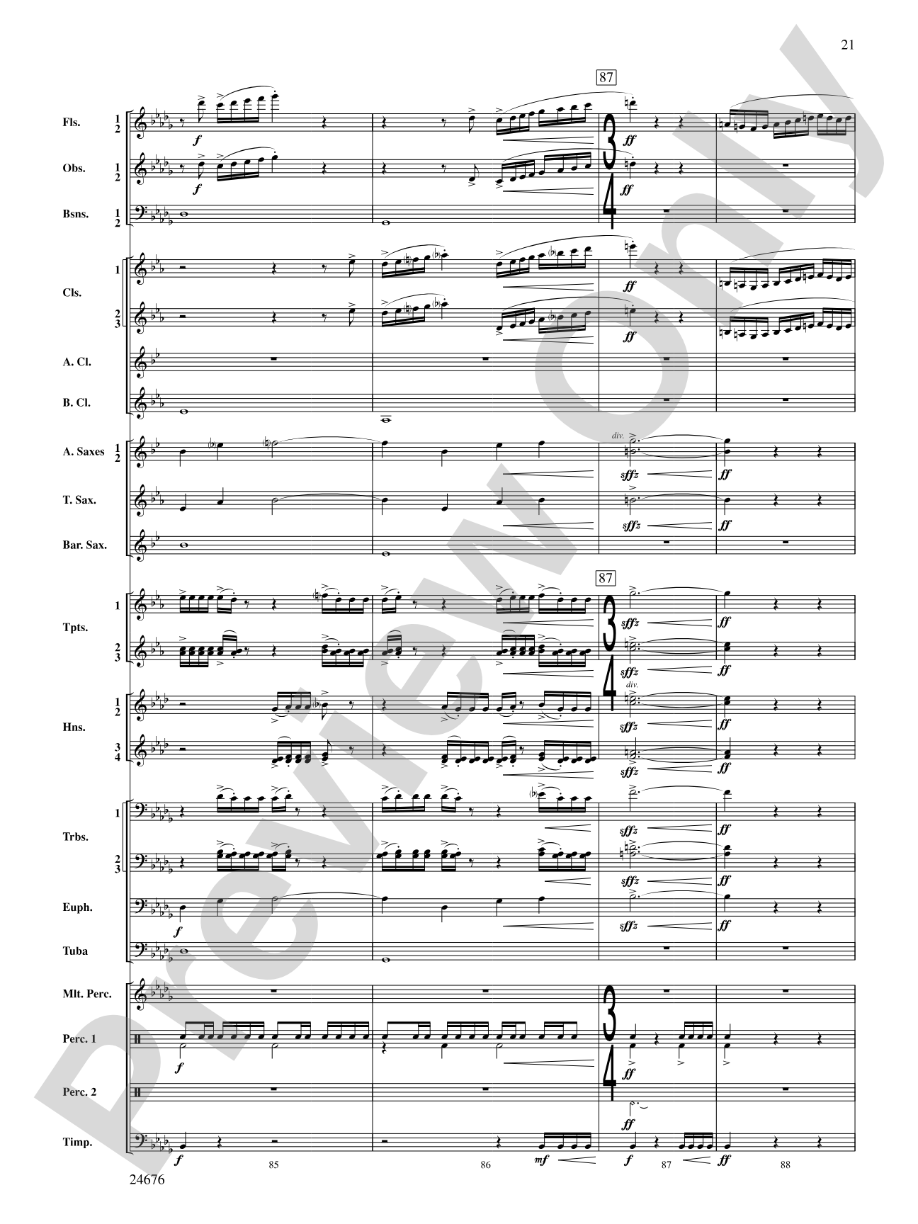As a Wind from the North: Concert Band Conductor Score & Parts