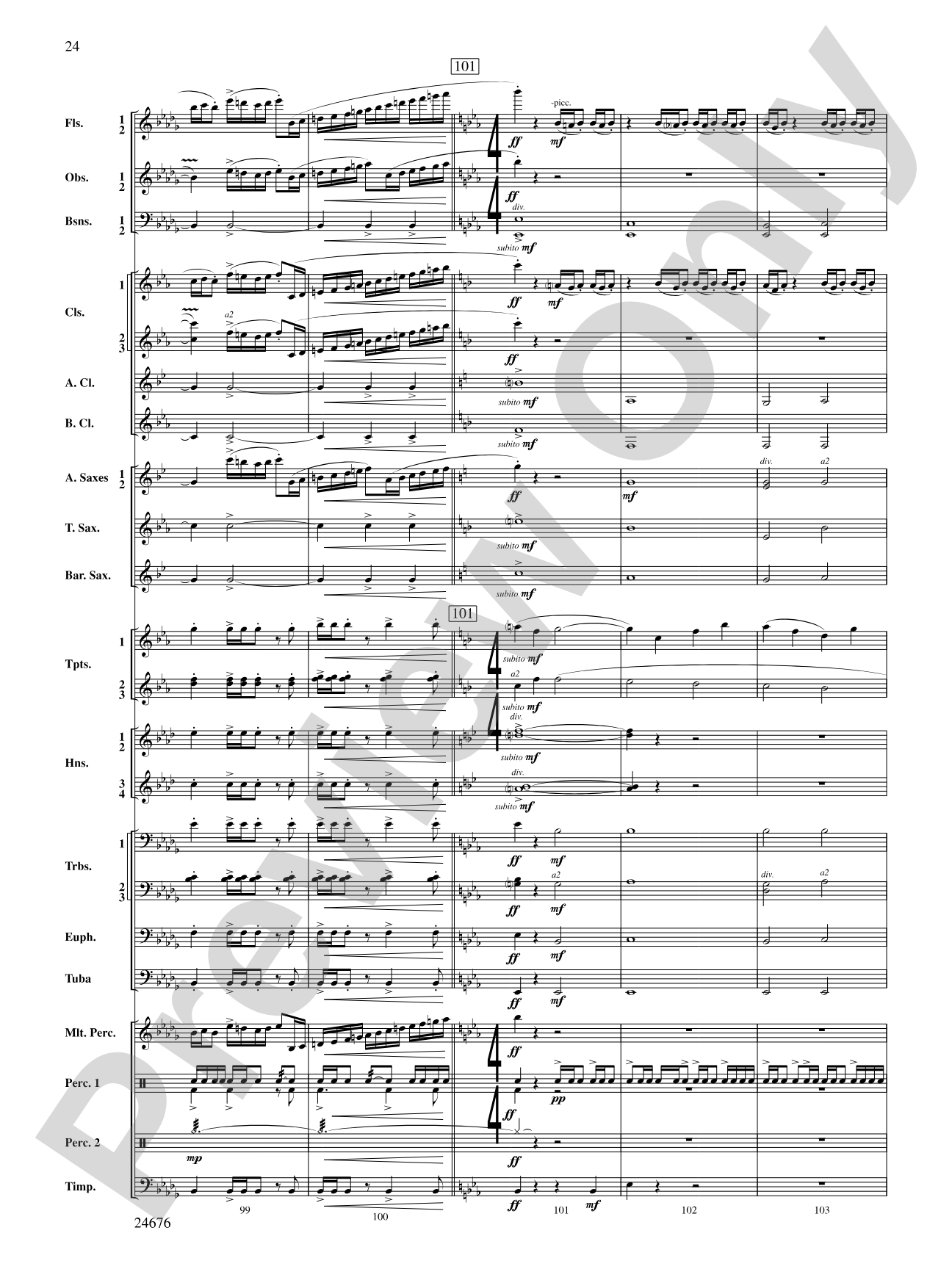 As a Wind from the North: Concert Band Conductor Score & Parts