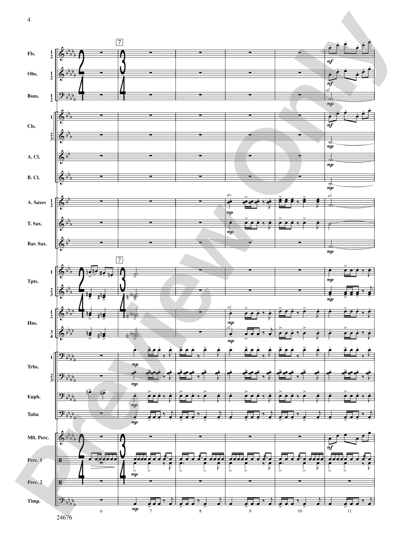 As a Wind from the North: Concert Band Conductor Score & Parts