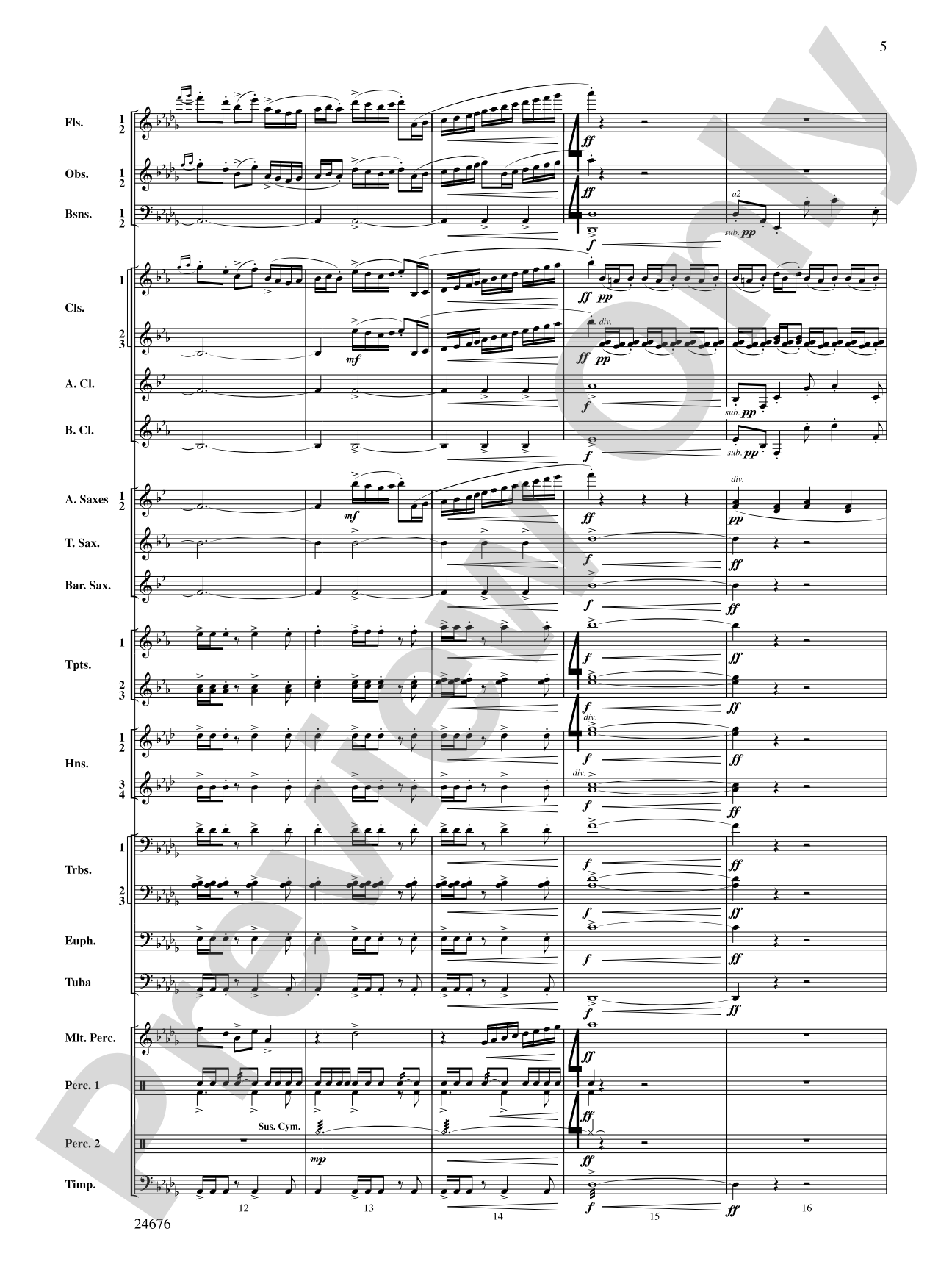 As a Wind from the North: Concert Band Conductor Score & Parts