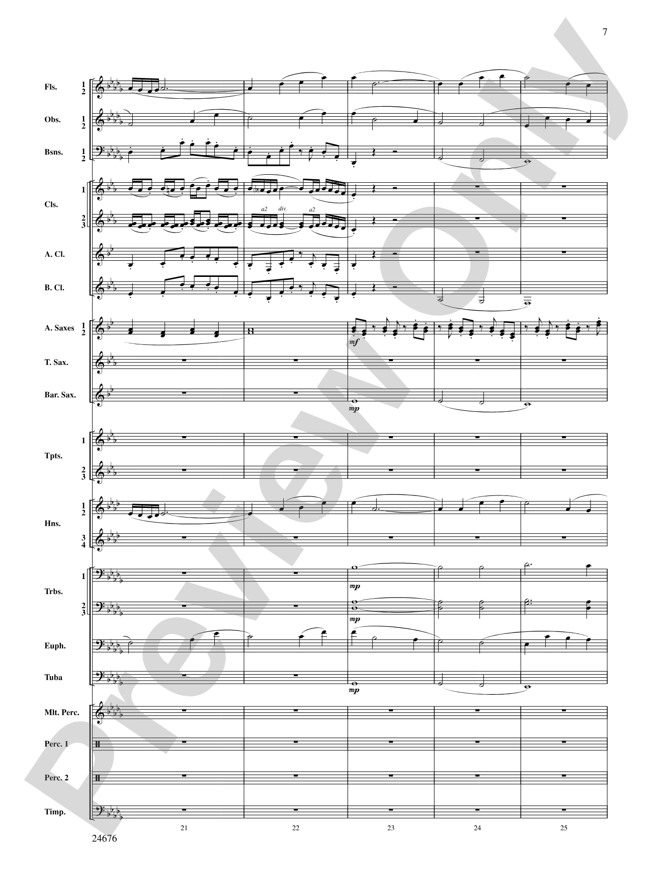 As a Wind from the North: Concert Band Conductor Score & Parts