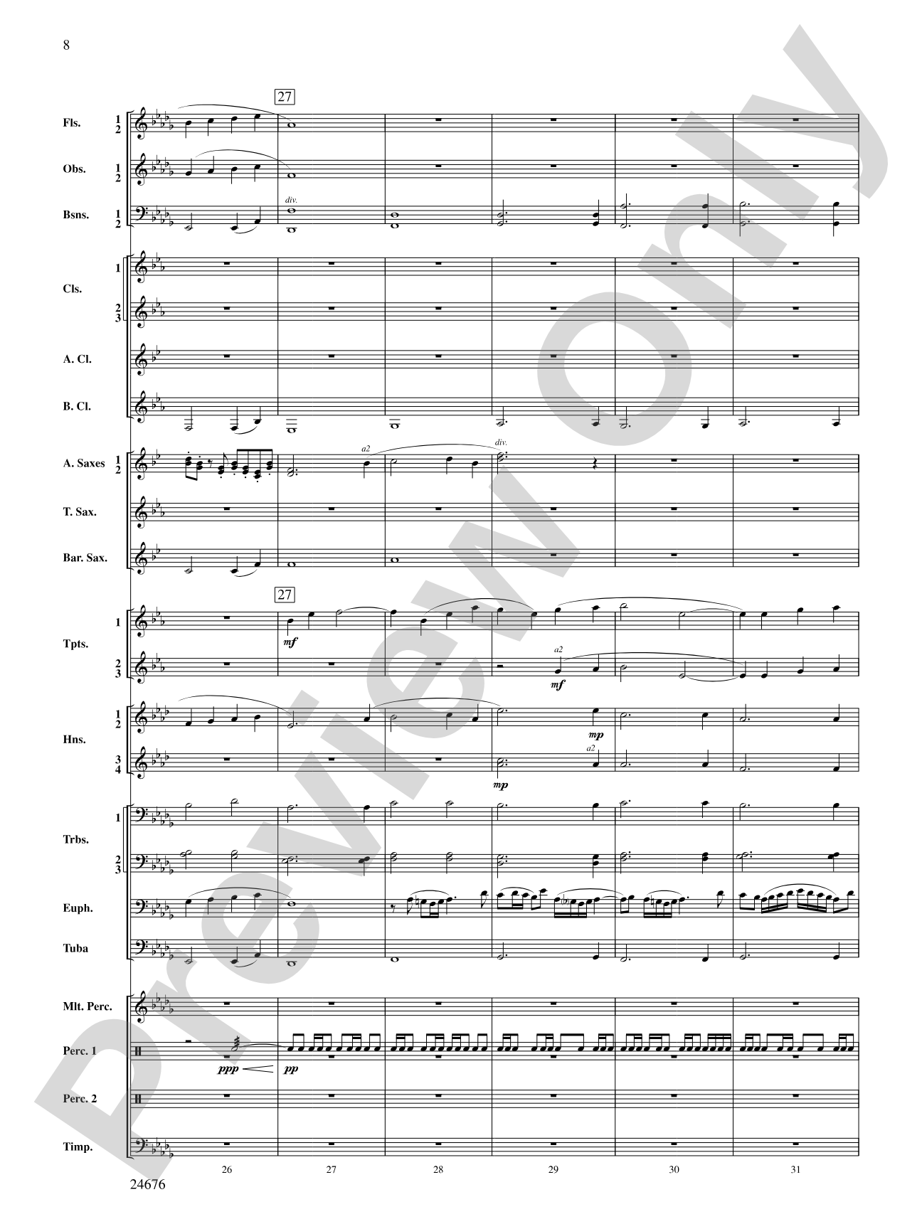 As a Wind from the North: Concert Band Conductor Score & Parts