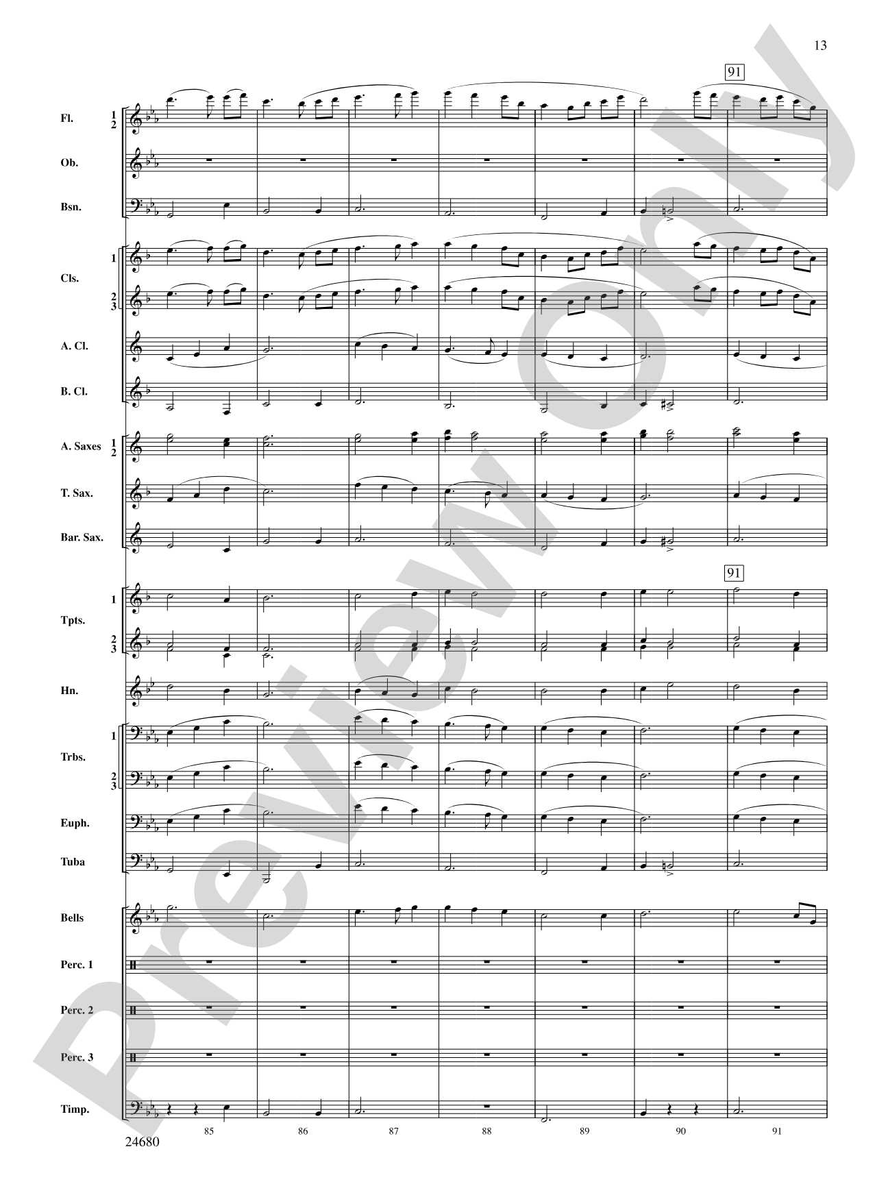 Slumber, My Darling: Concert Band Conductor Score & Parts
