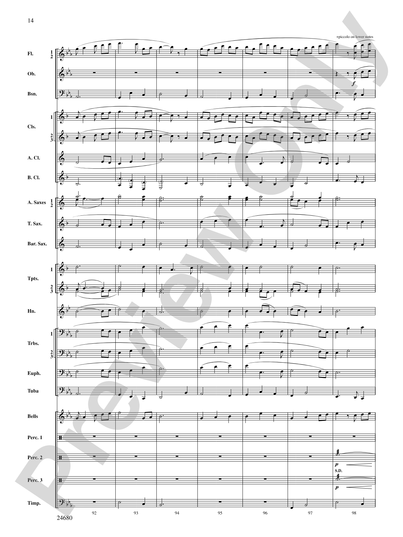 Slumber, My Darling: Concert Band Conductor Score & Parts