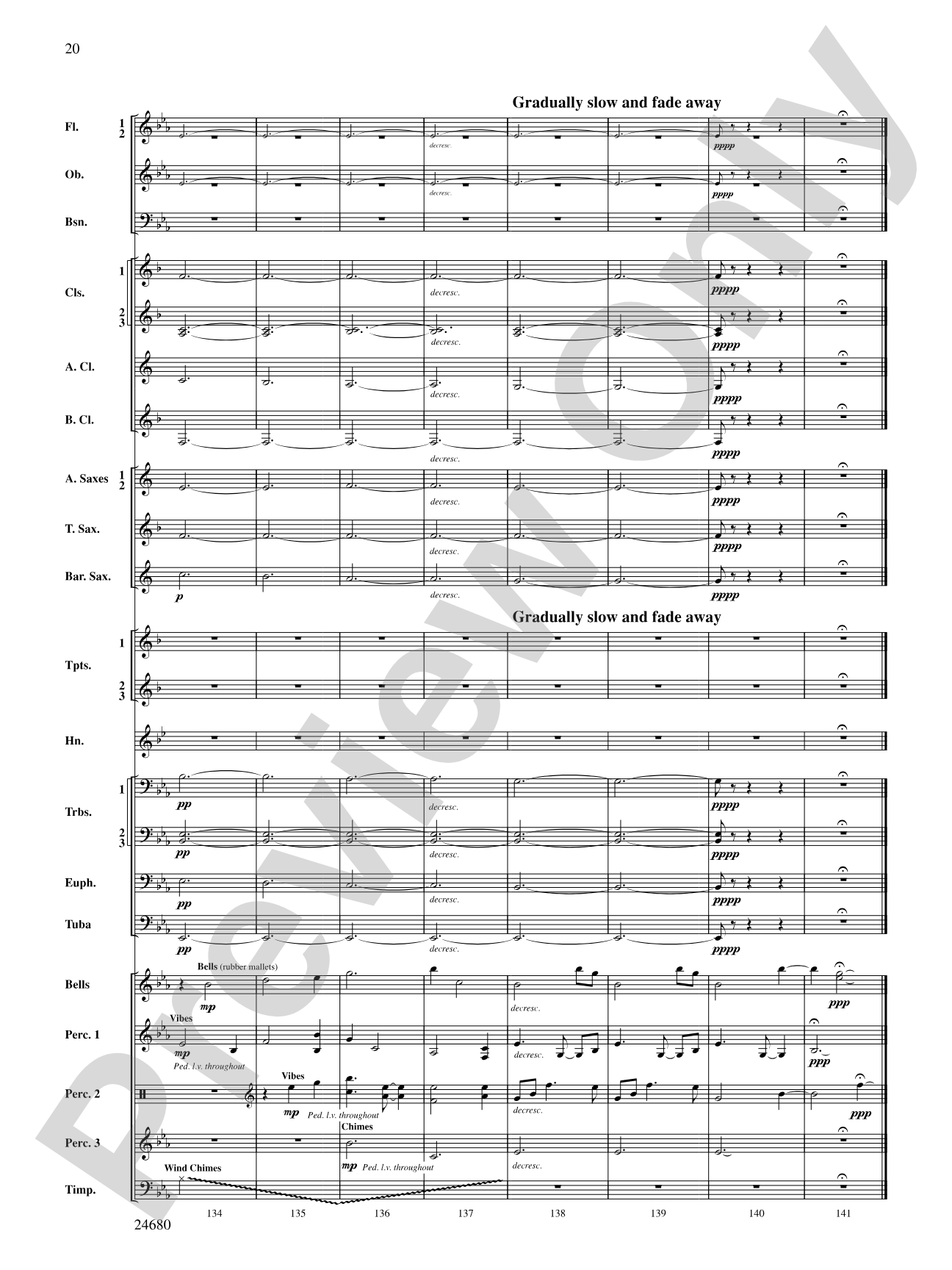 Slumber, My Darling: Concert Band Conductor Score & Parts