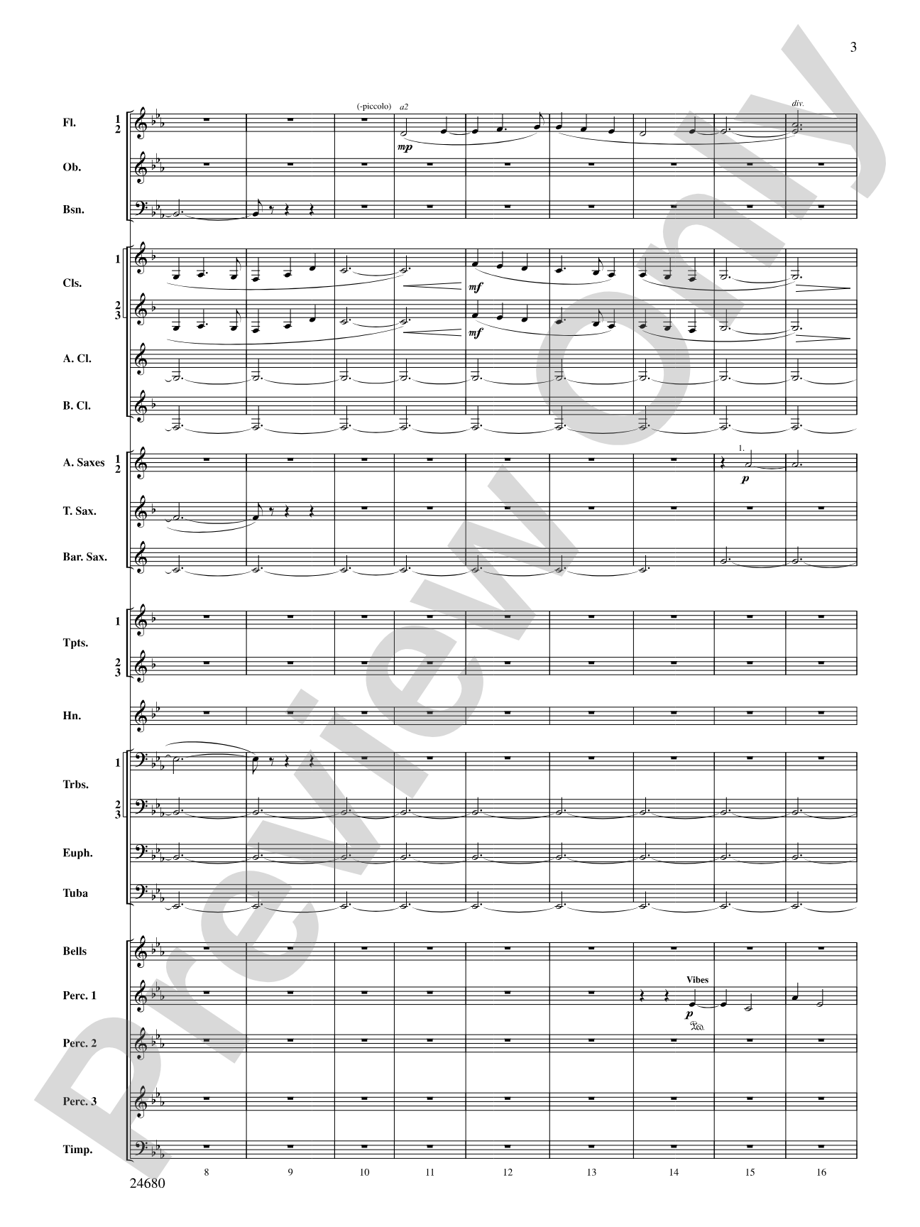 Slumber, My Darling: Concert Band Conductor Score & Parts