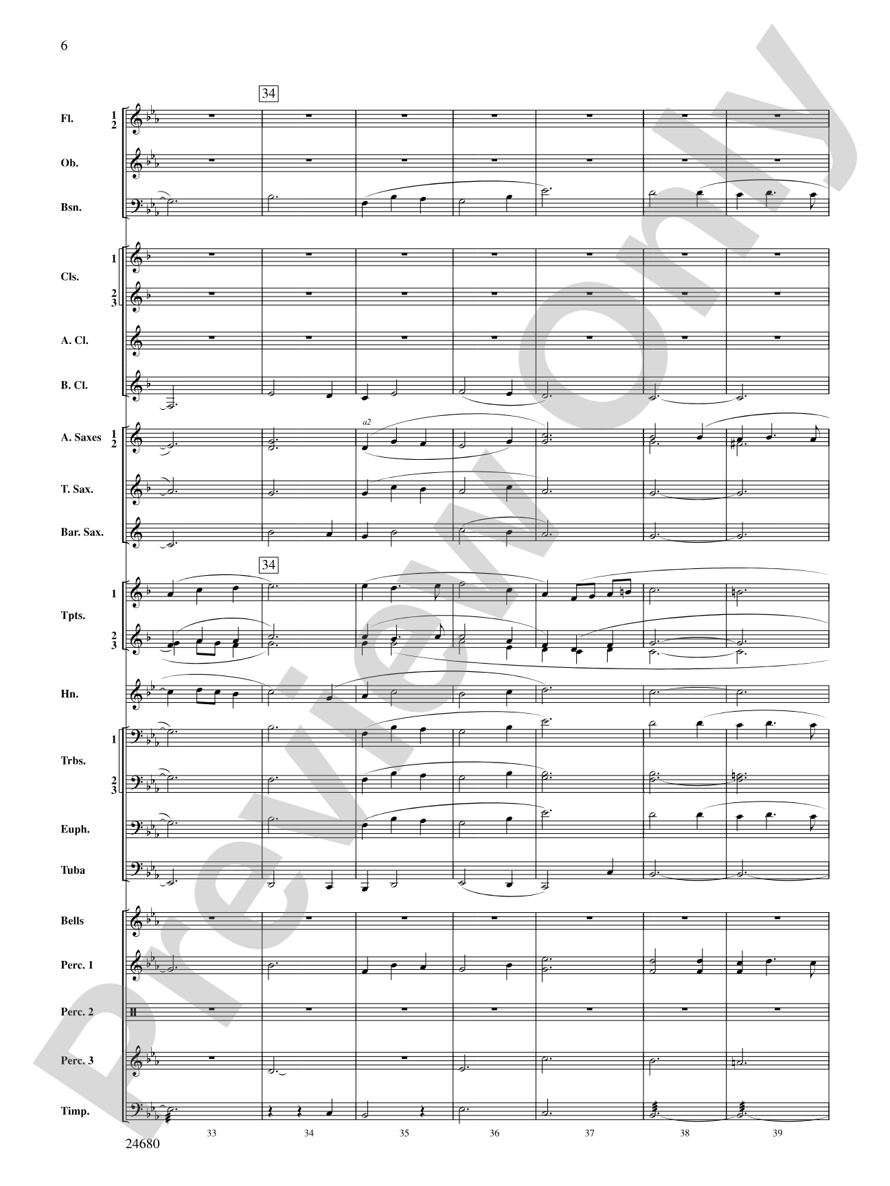 Slumber, My Darling: Concert Band Conductor Score & Parts