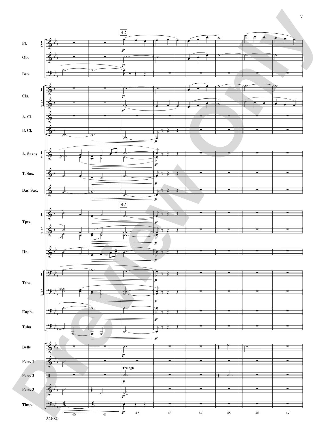Slumber, My Darling: Concert Band Conductor Score & Parts