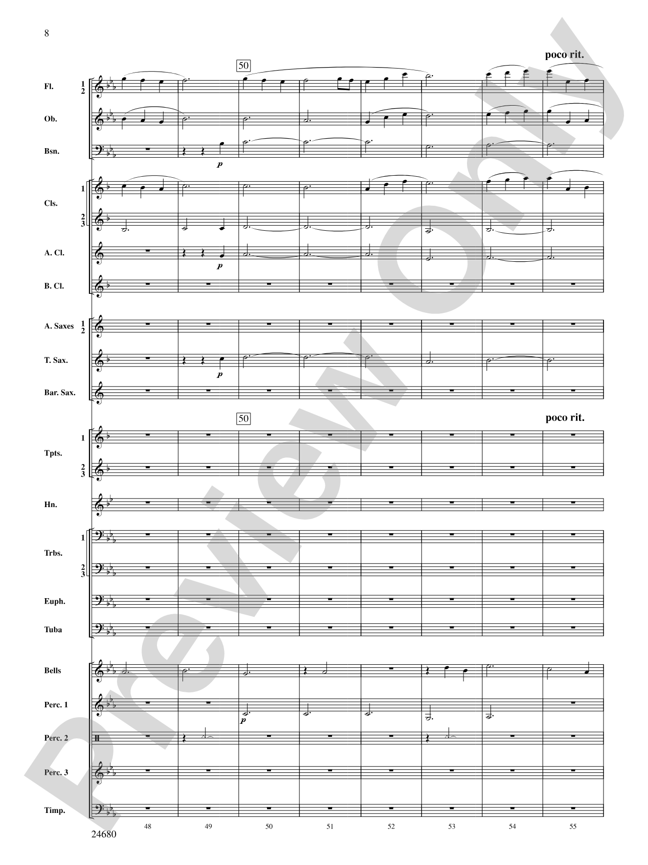 Slumber, My Darling: Concert Band Conductor Score & Parts
