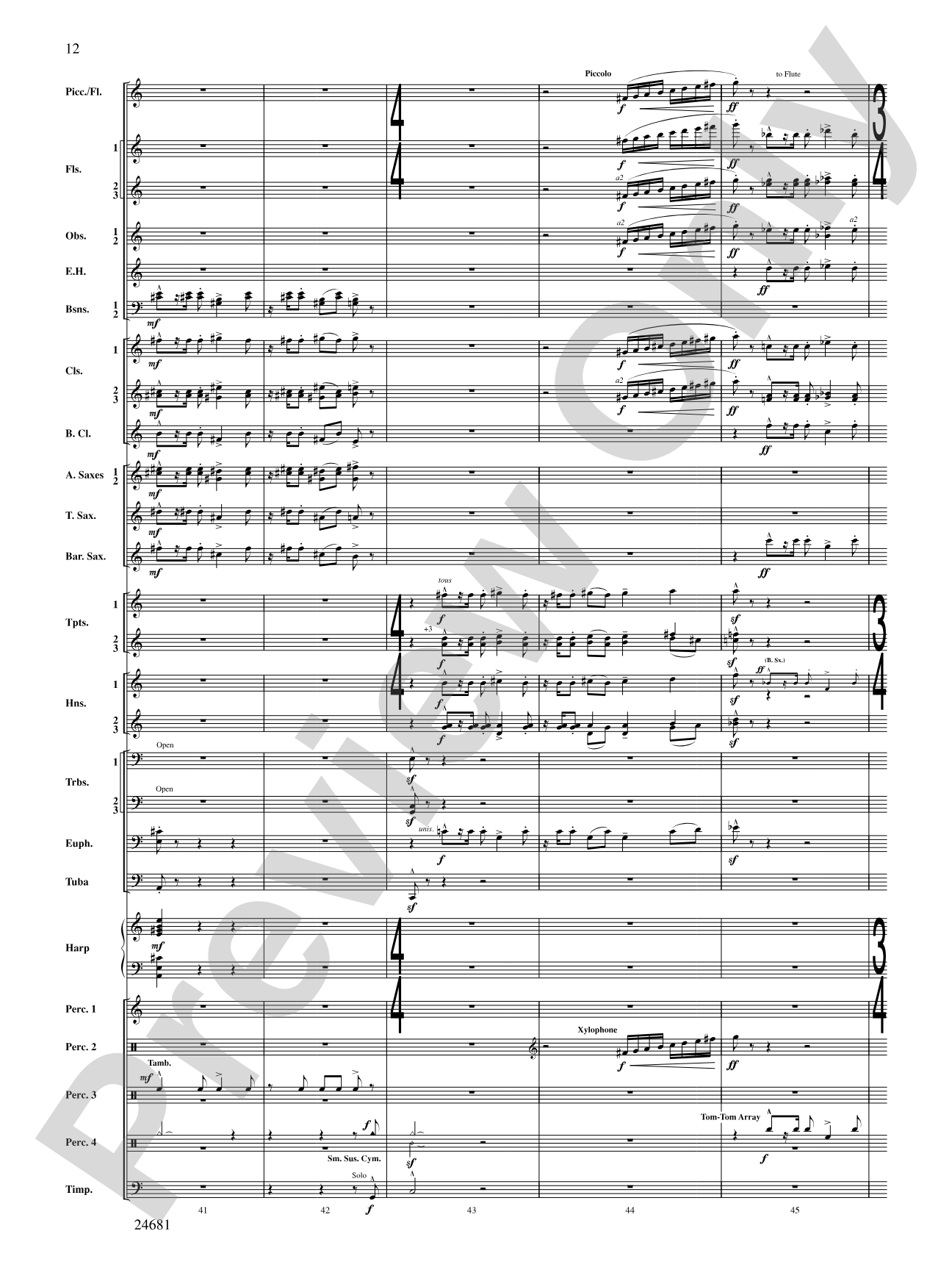 L'Esprit du Tour: A Fanfare for Lance: Concert Band Conductor Score & Parts