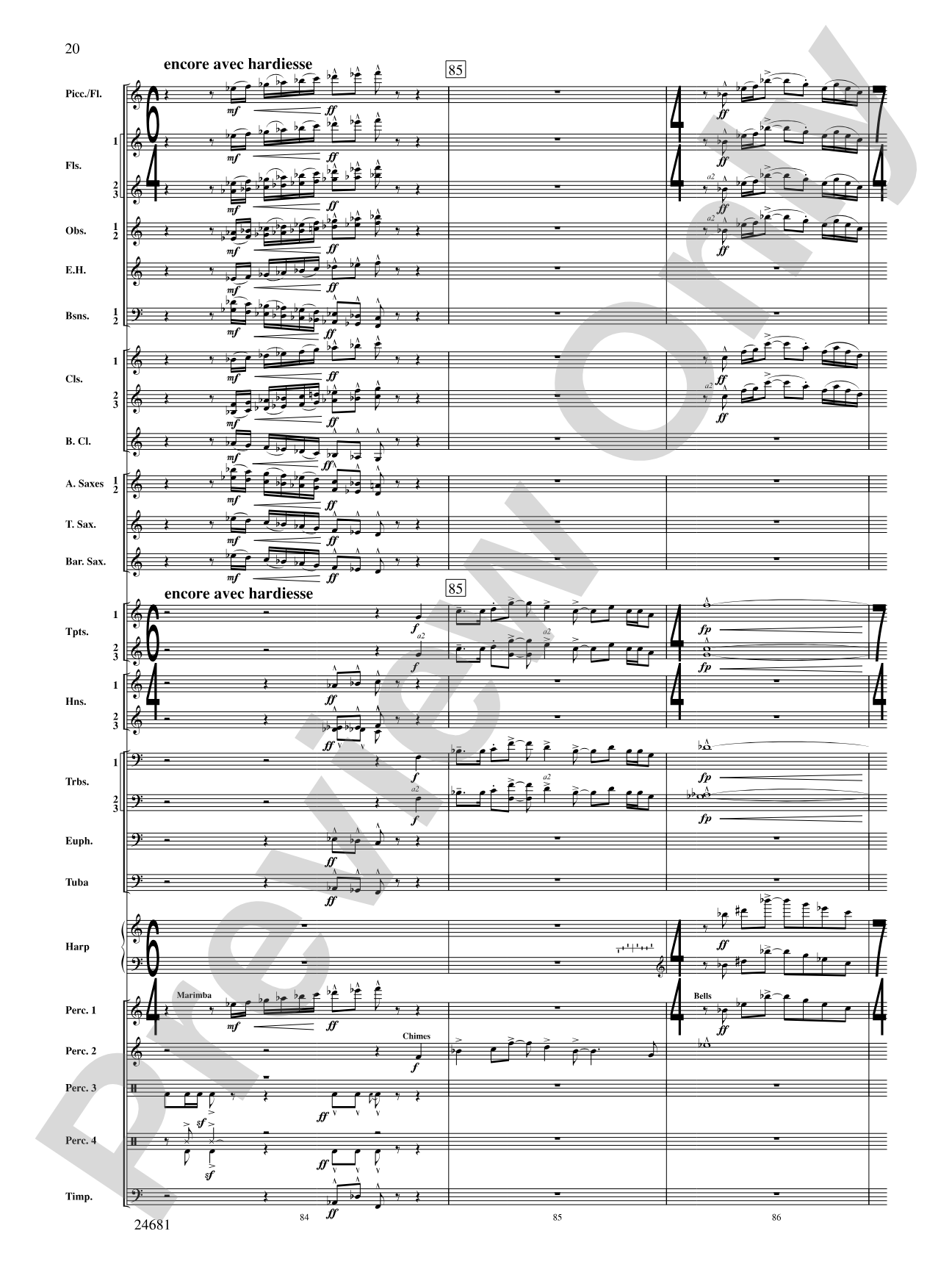 L'Esprit du Tour: A Fanfare for Lance: Concert Band Conductor Score & Parts