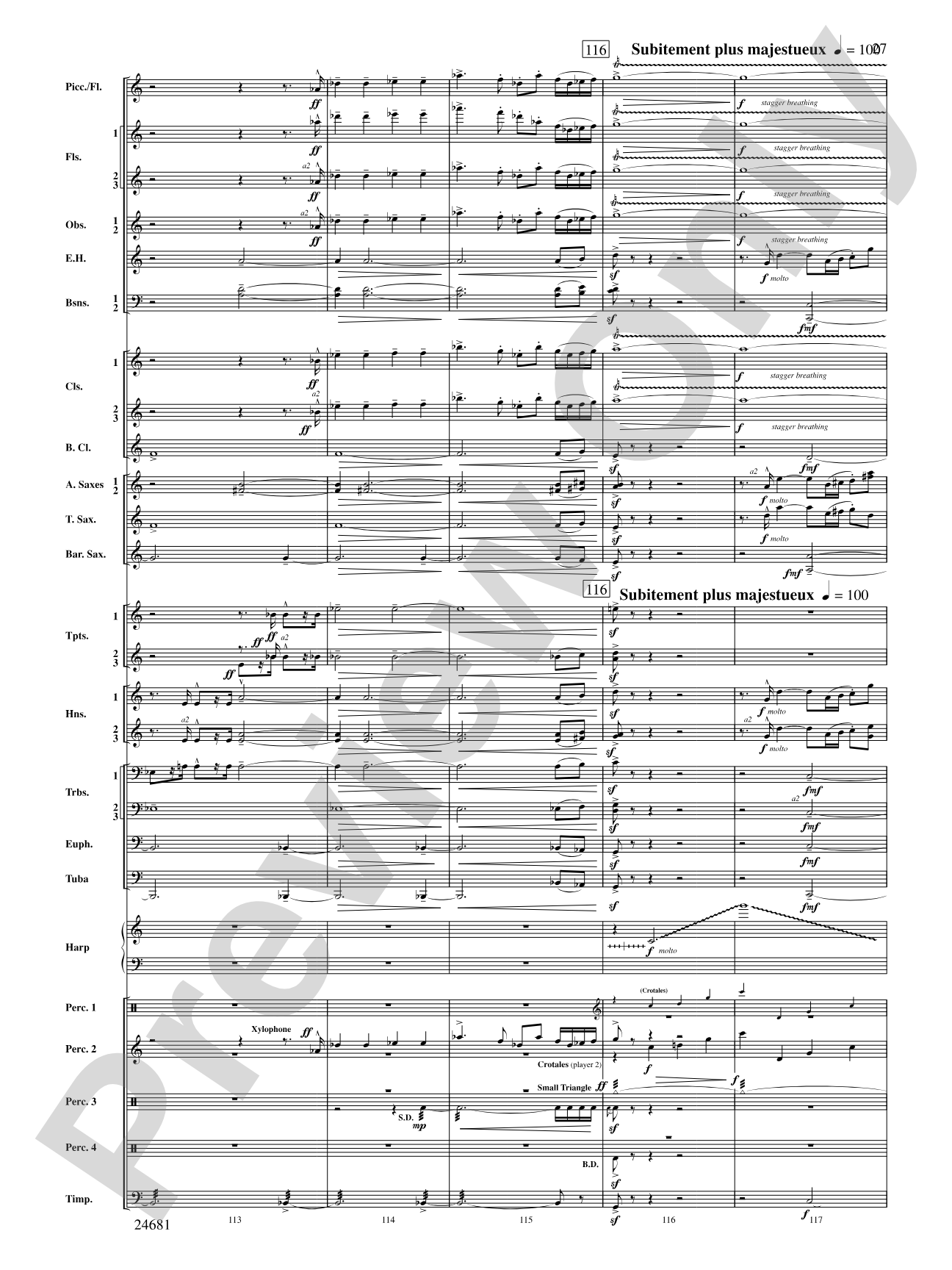 L'Esprit du Tour: A Fanfare for Lance: Concert Band Conductor Score & Parts