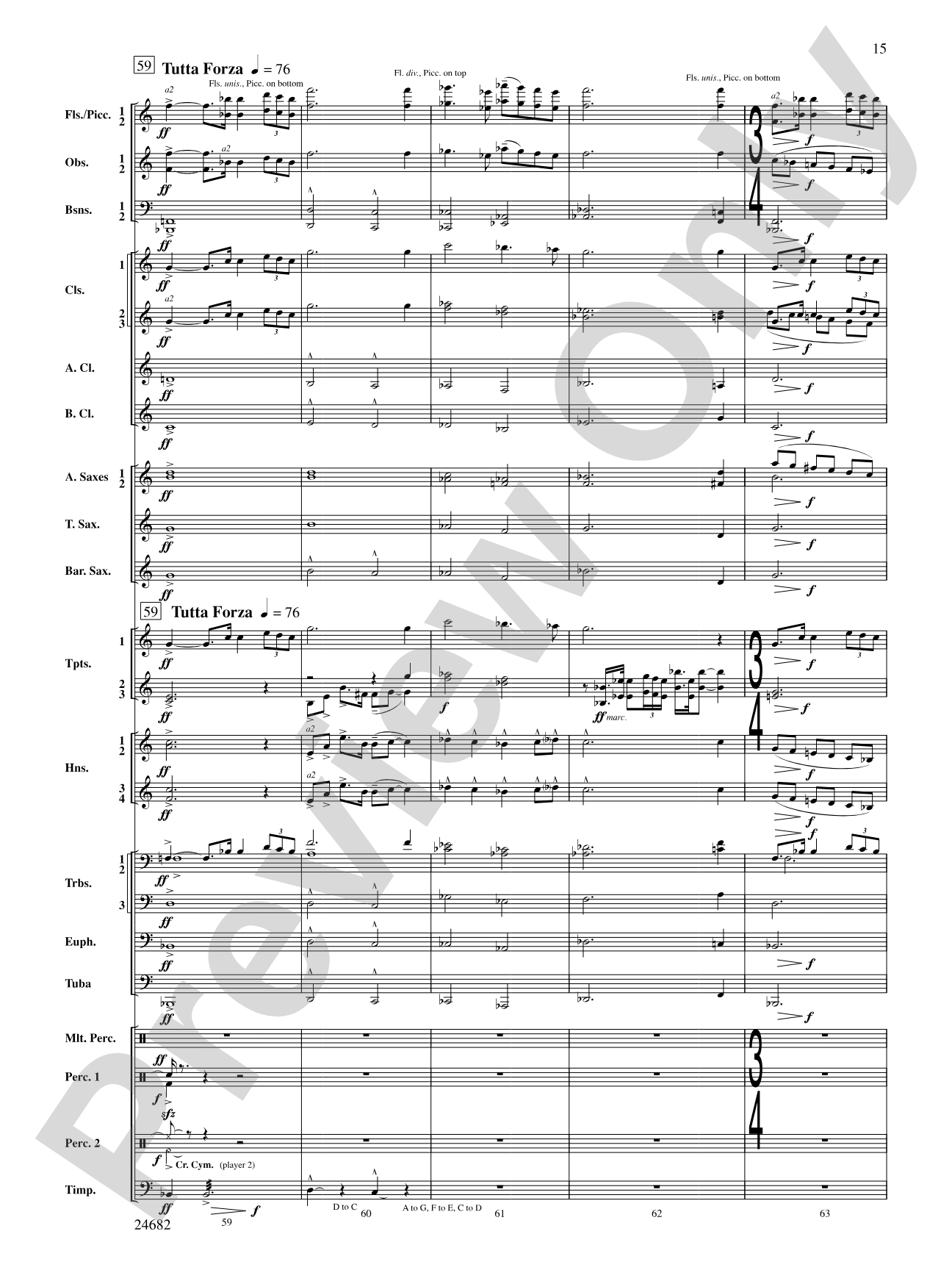 Symphonic Fanfare: Concert Band Conductor Score & Parts