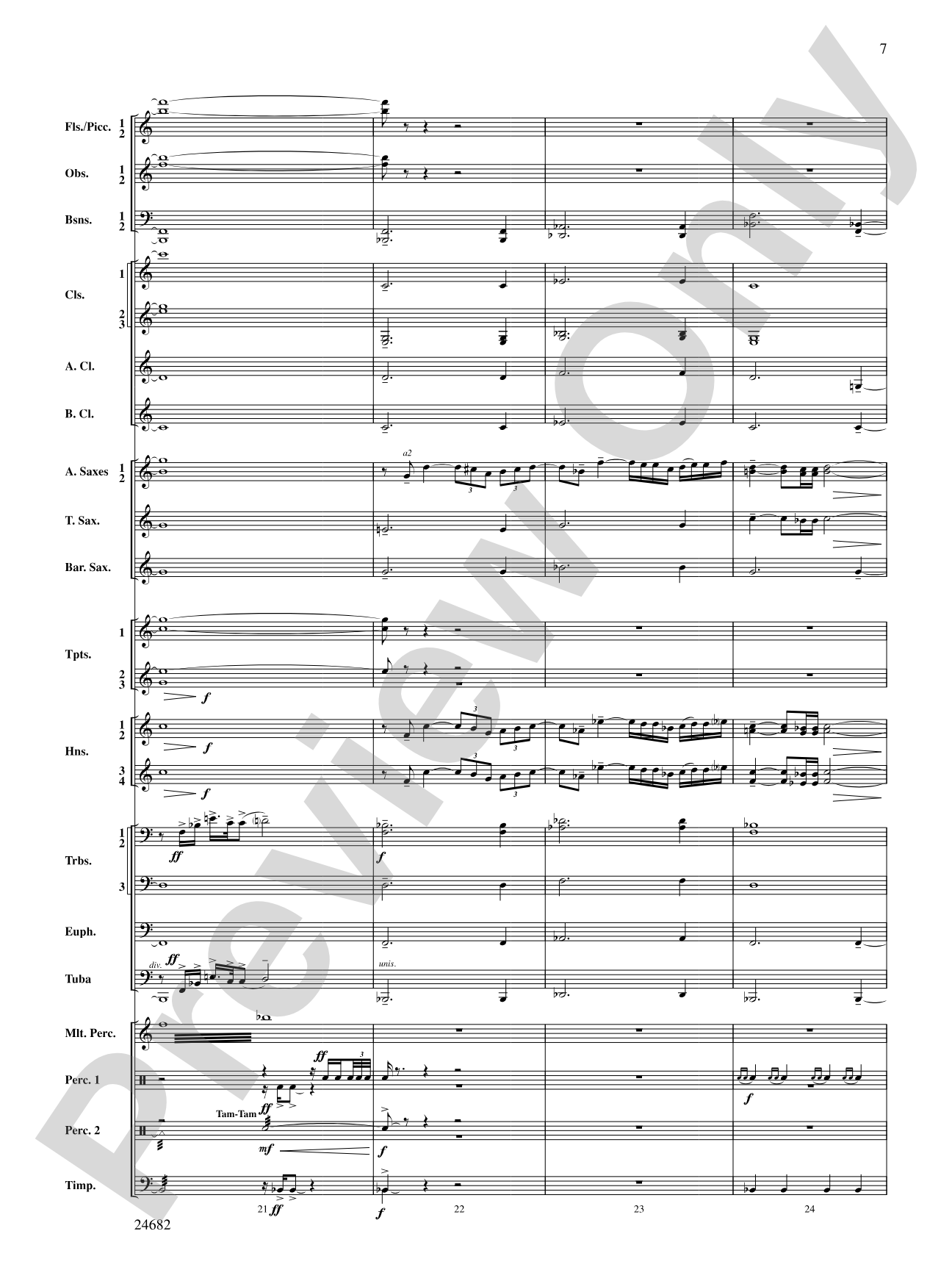 Symphonic Fanfare: Concert Band Conductor Score & Parts