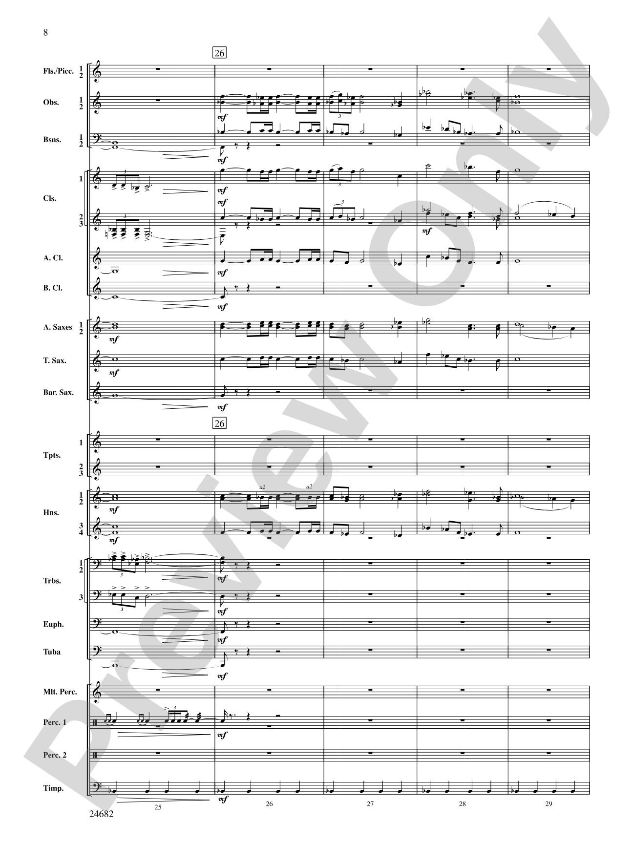 Symphonic Fanfare: Concert Band Conductor Score & Parts