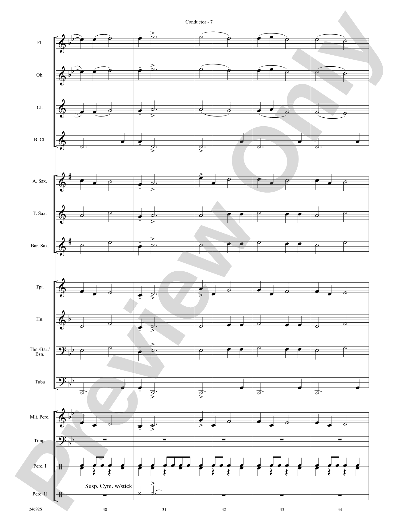 Fire Caves of Golgathon: Concert Band Conductor Score & Parts