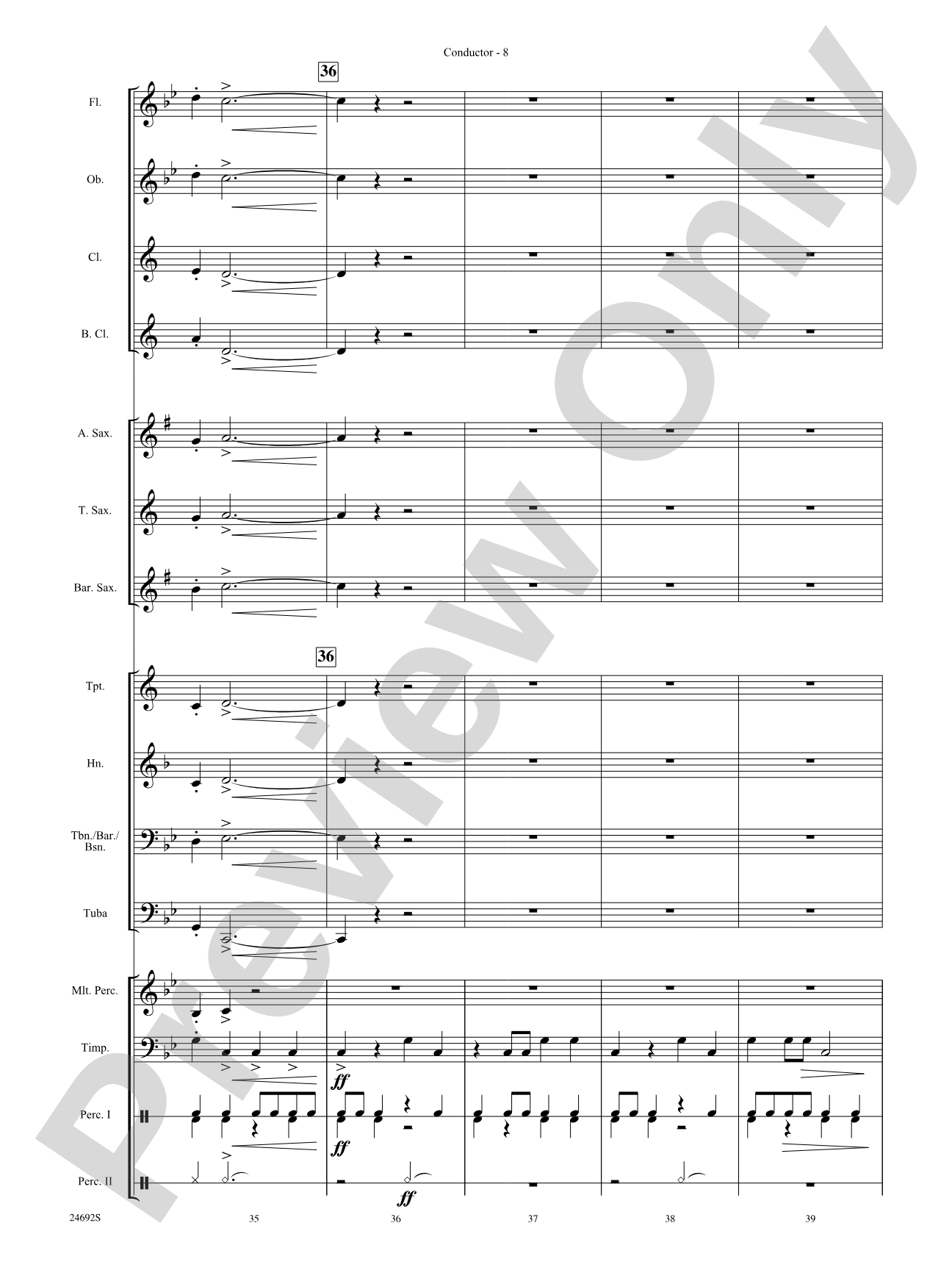 Fire Caves of Golgathon: Concert Band Conductor Score & Parts