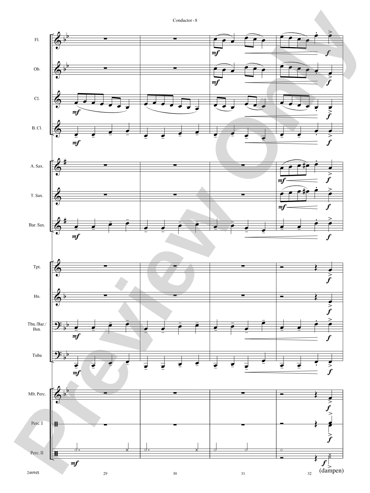 The Nutcracker March: Concert Band Conductor Score & Parts
