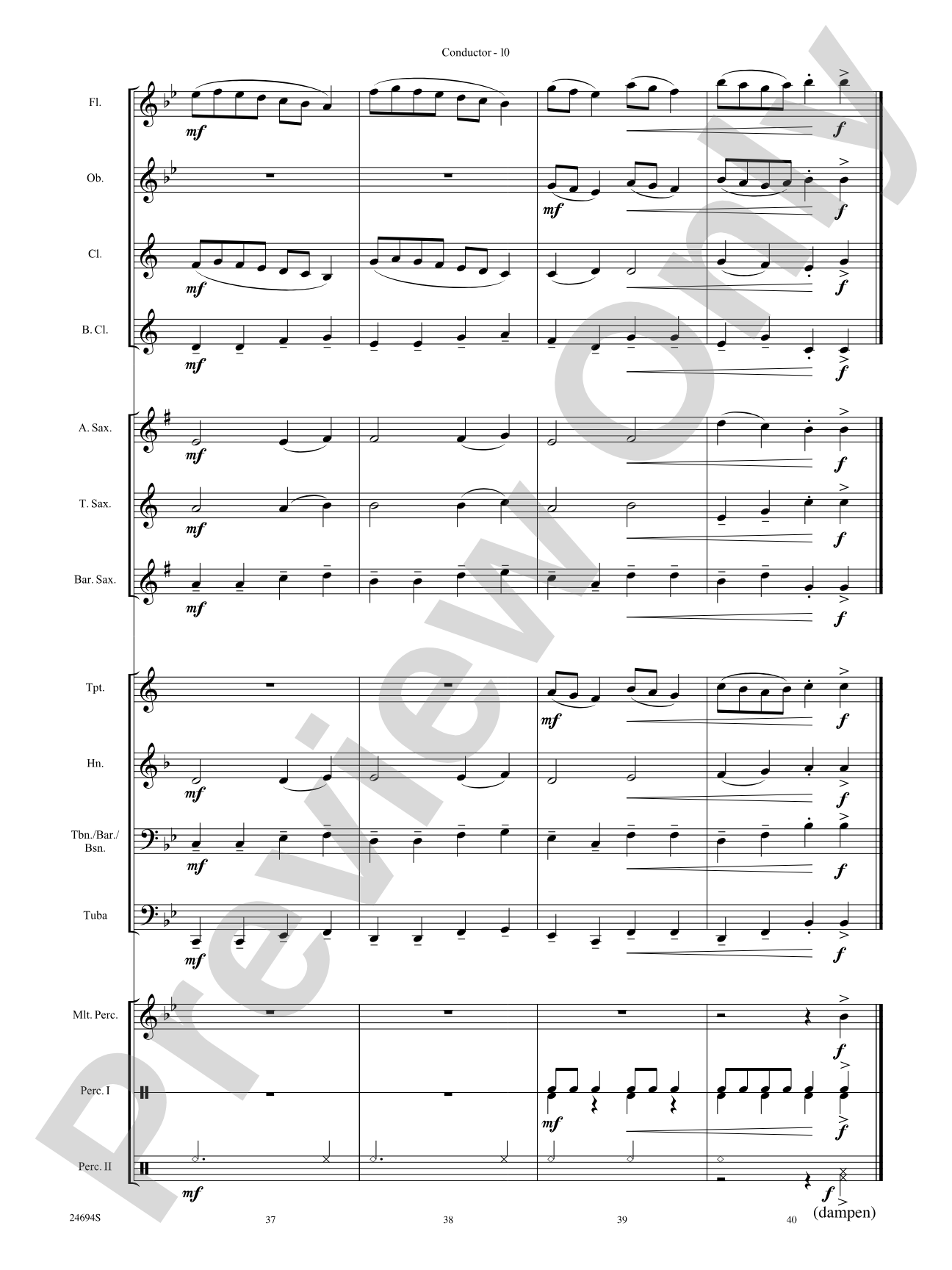 The Nutcracker March: Concert Band Conductor Score & Parts