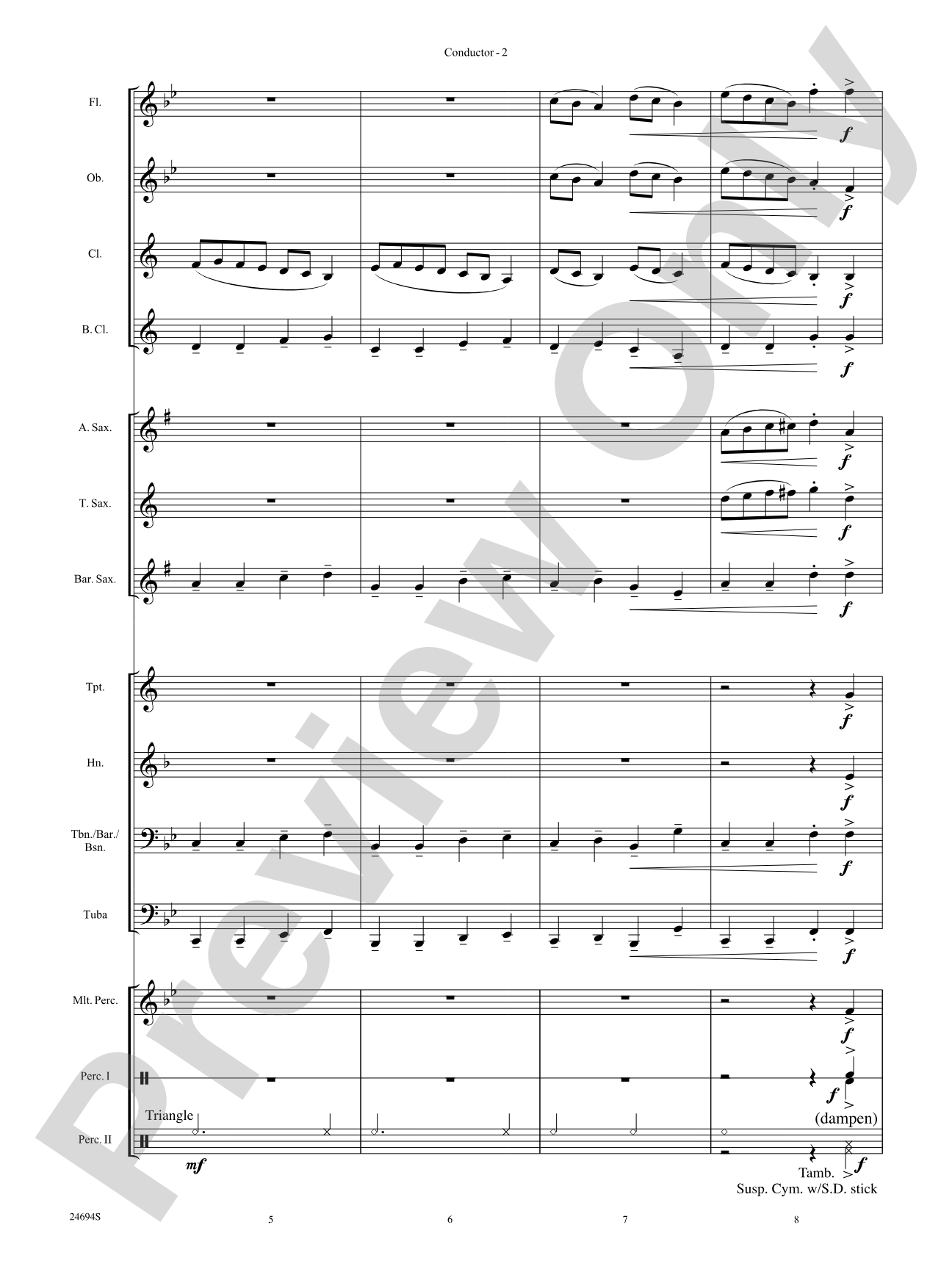 The Nutcracker March: Concert Band Conductor Score & Parts