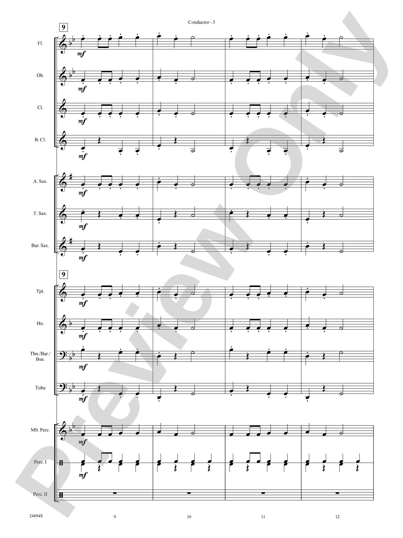 The Nutcracker March: Concert Band Conductor Score & Parts