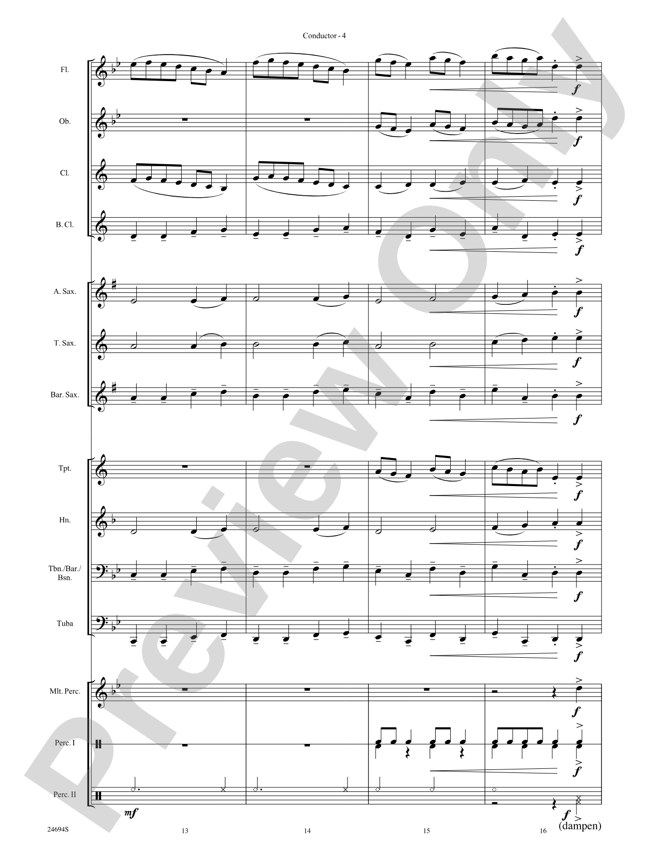 The Nutcracker March: Concert Band Conductor Score & Parts