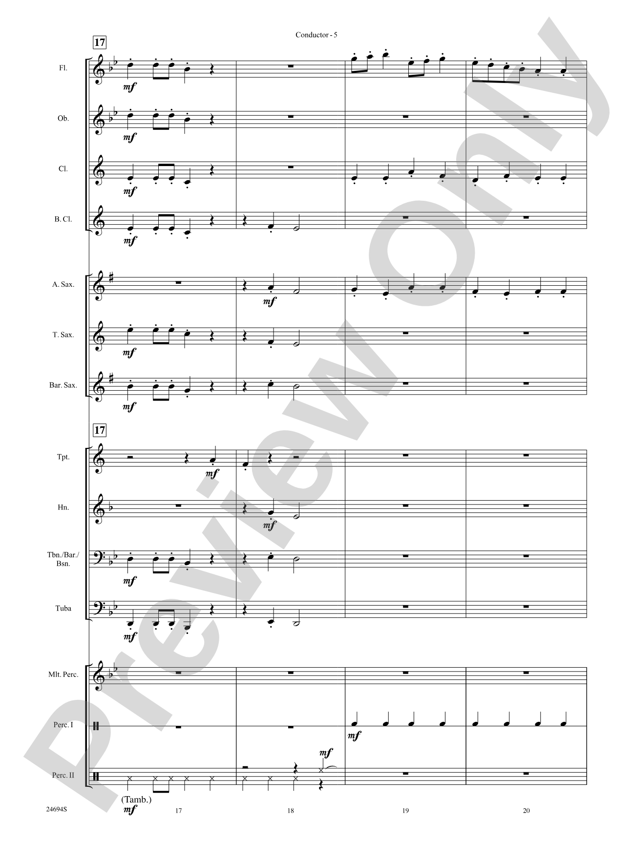 The Nutcracker March: Concert Band Conductor Score & Parts