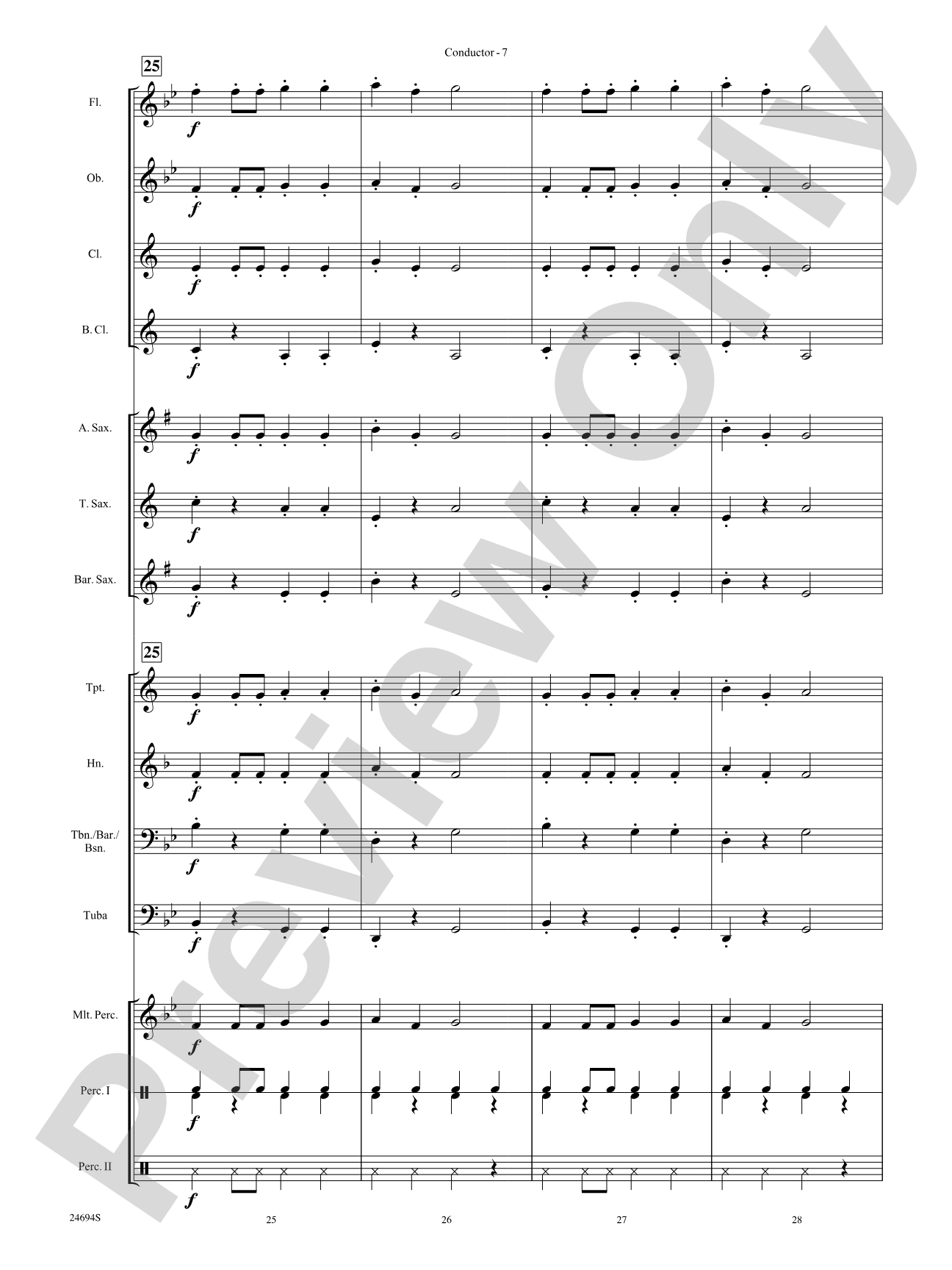 The Nutcracker March: Concert Band Conductor Score & Parts