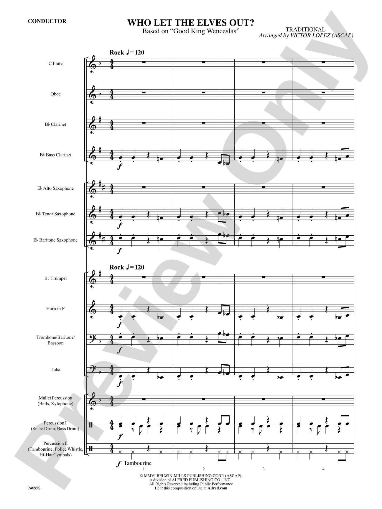 Who Let the Elves Out?: Concert Band Conductor Score & Parts