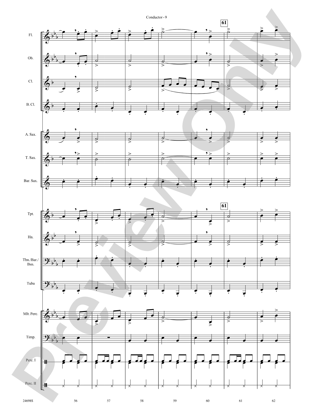 Sousa Times Twosa: Concert Band Conductor Score & Parts