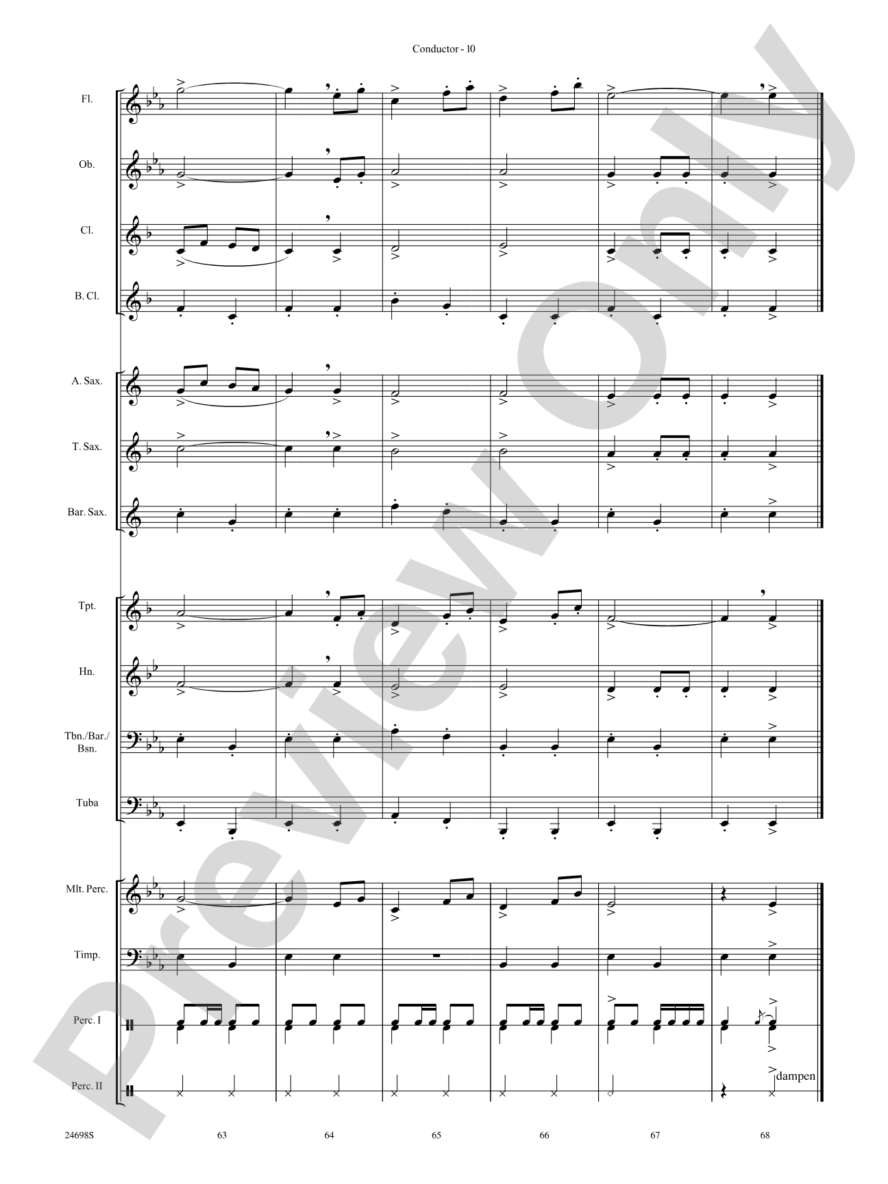 Sousa Times Twosa: Concert Band Conductor Score & Parts