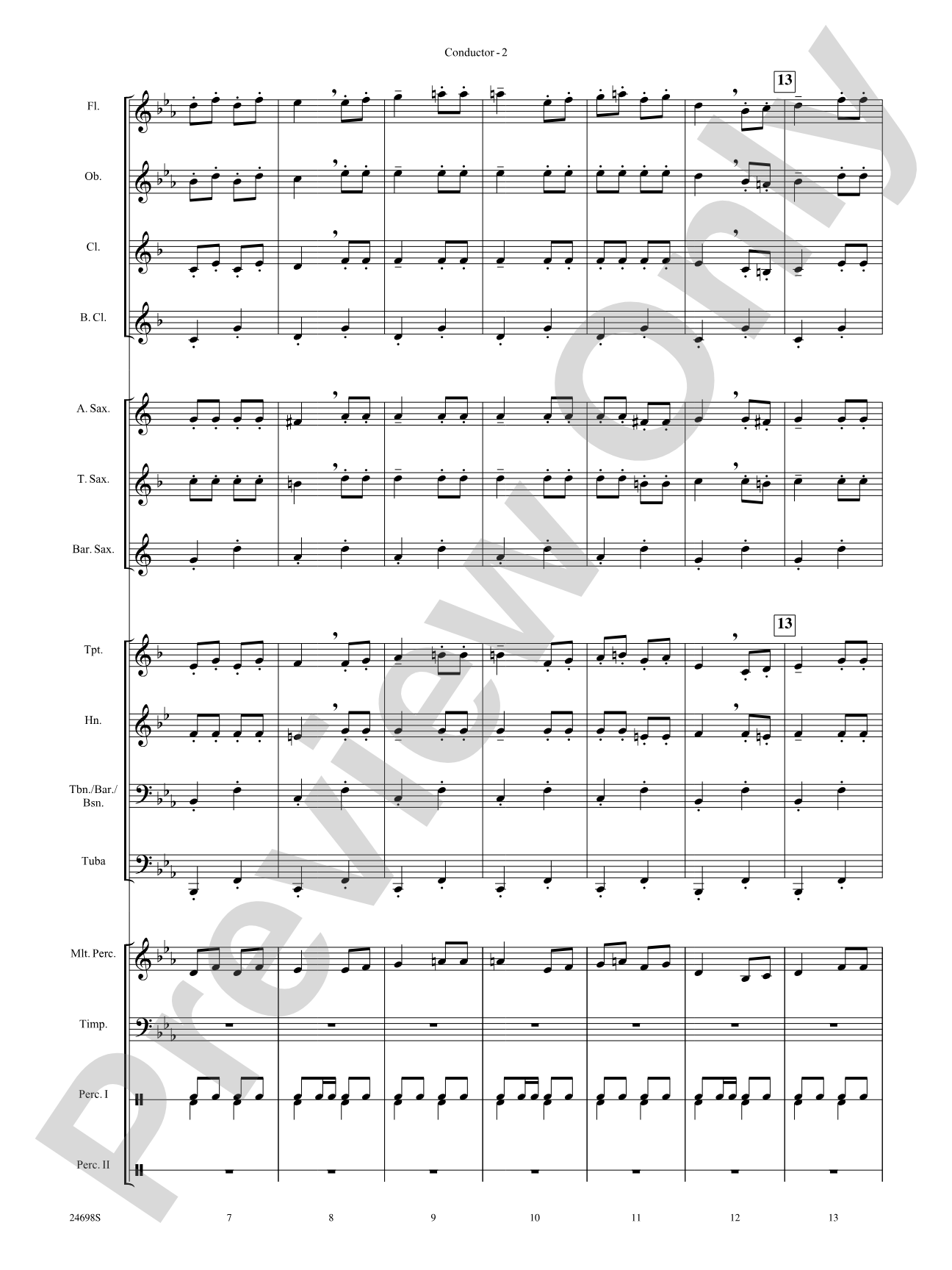 Sousa Times Twosa: Concert Band Conductor Score & Parts
