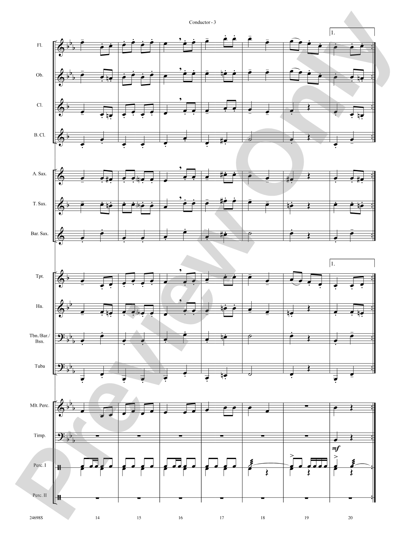 Sousa Times Twosa: Concert Band Conductor Score & Parts