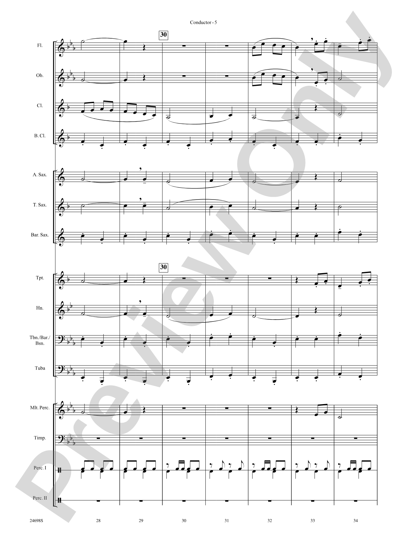 Sousa Times Twosa: Concert Band Conductor Score & Parts