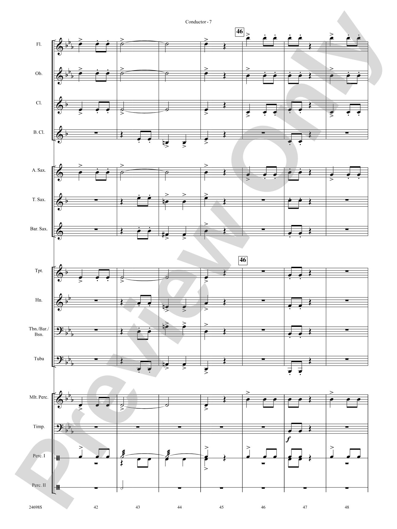 Sousa Times Twosa: Concert Band Conductor Score & Parts