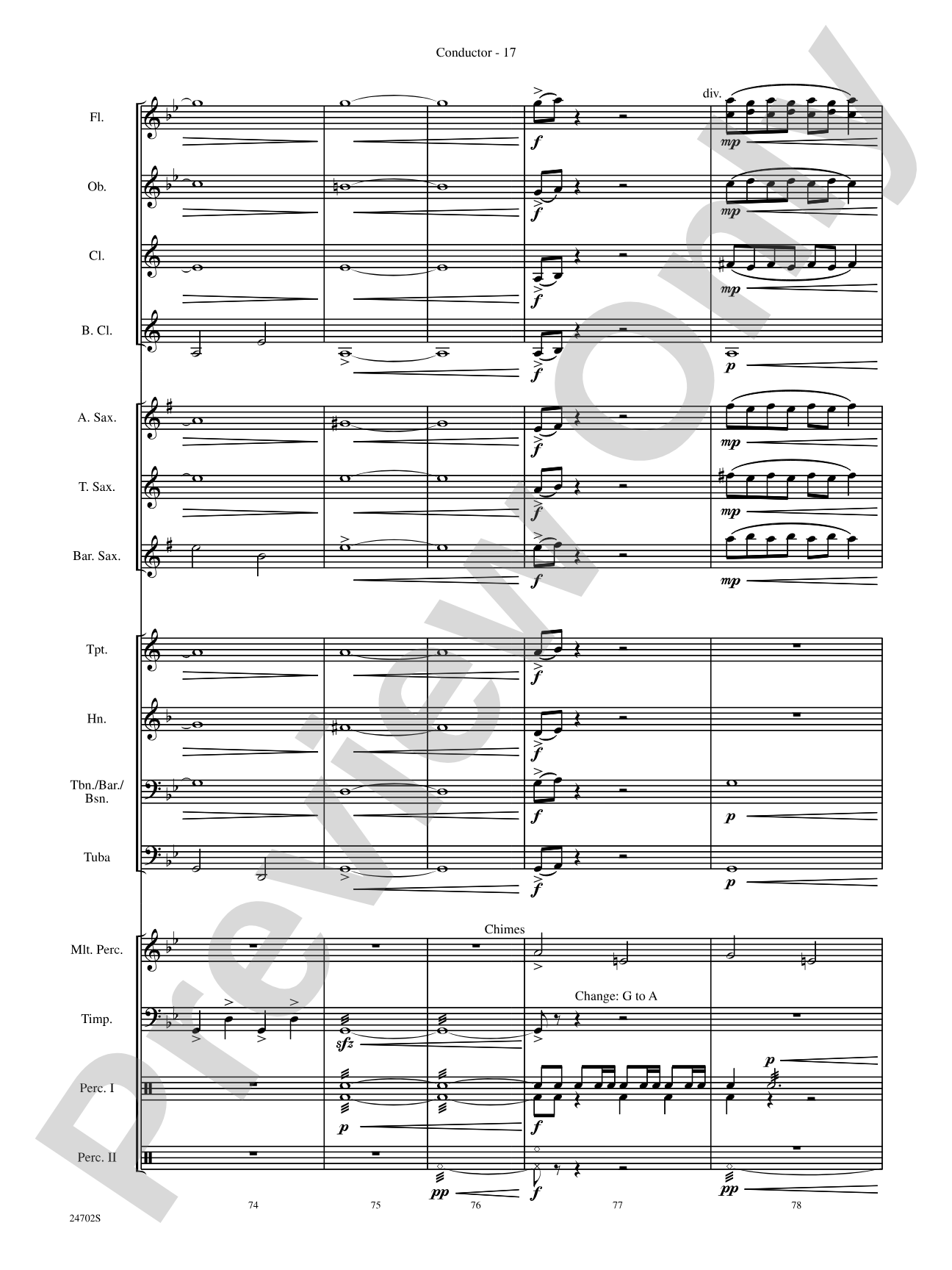Symphonic Statement: Concert Band Conductor Score & Parts
