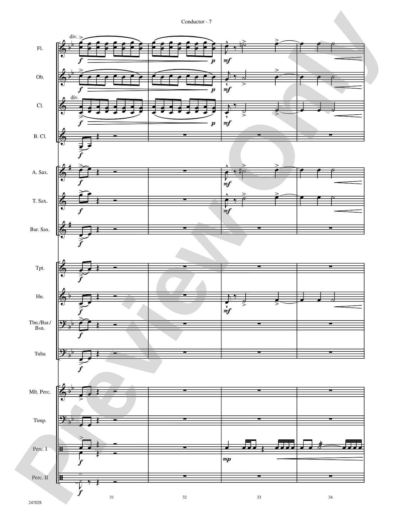 Symphonic Statement: Concert Band Conductor Score & Parts