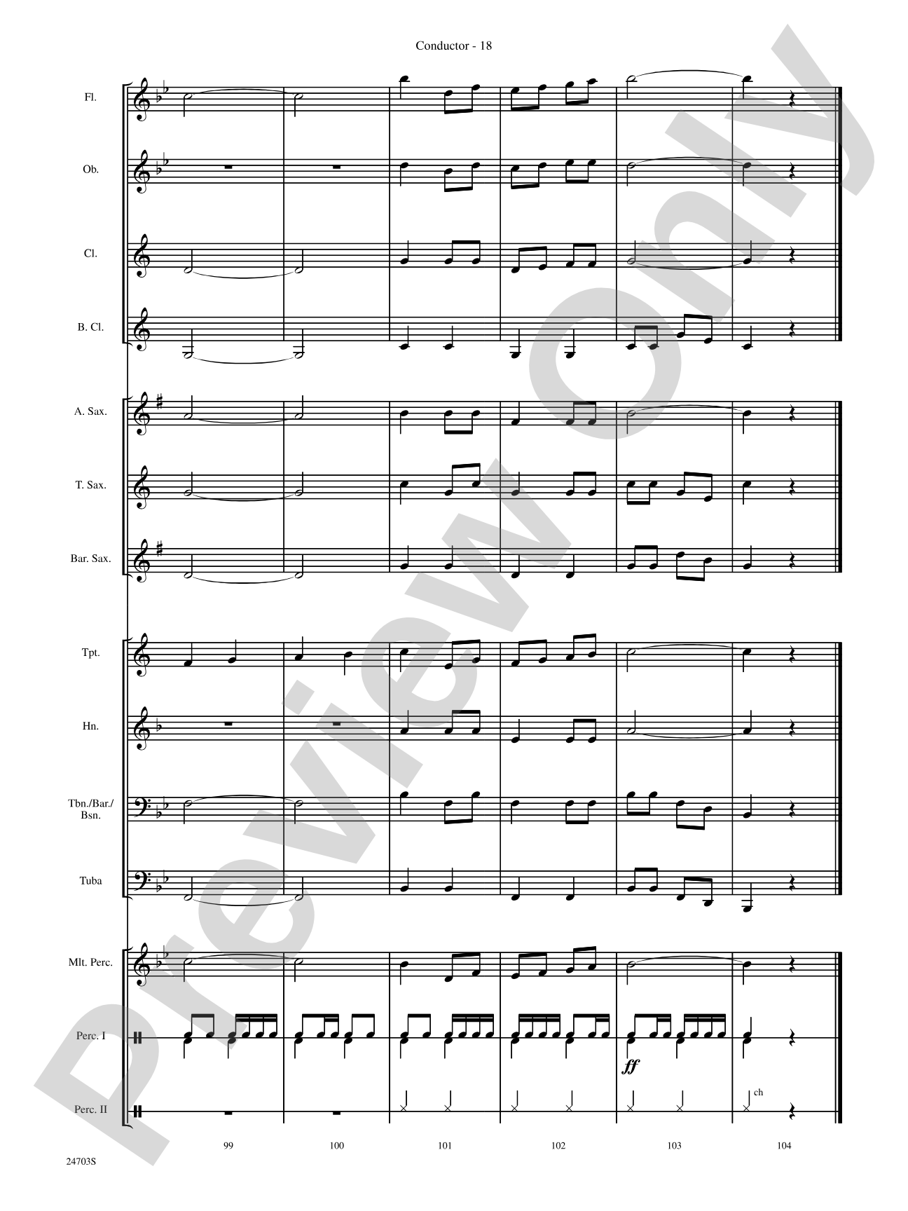 Marching Through Scotland: Concert Band Conductor Score & Parts