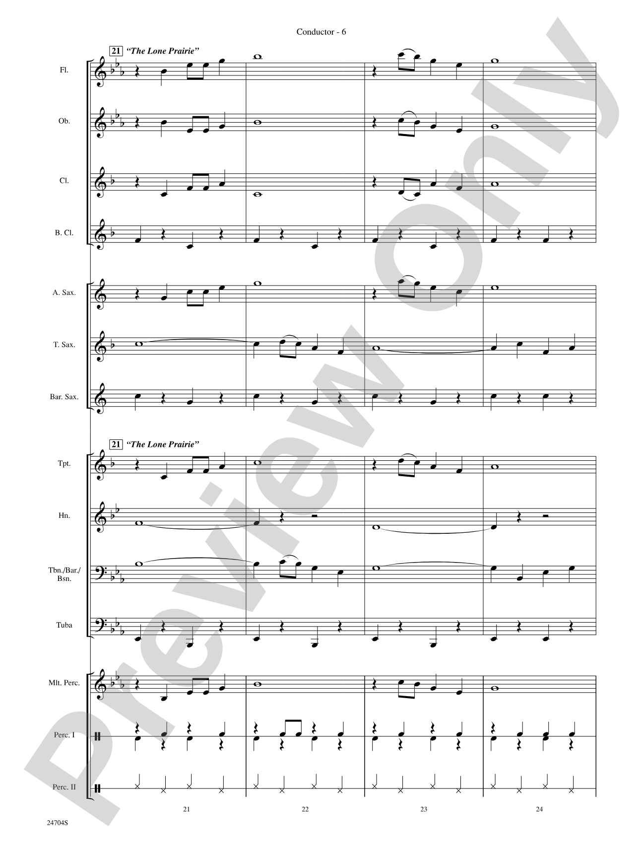 Way Out West: Concert Band Conductor Score & Parts