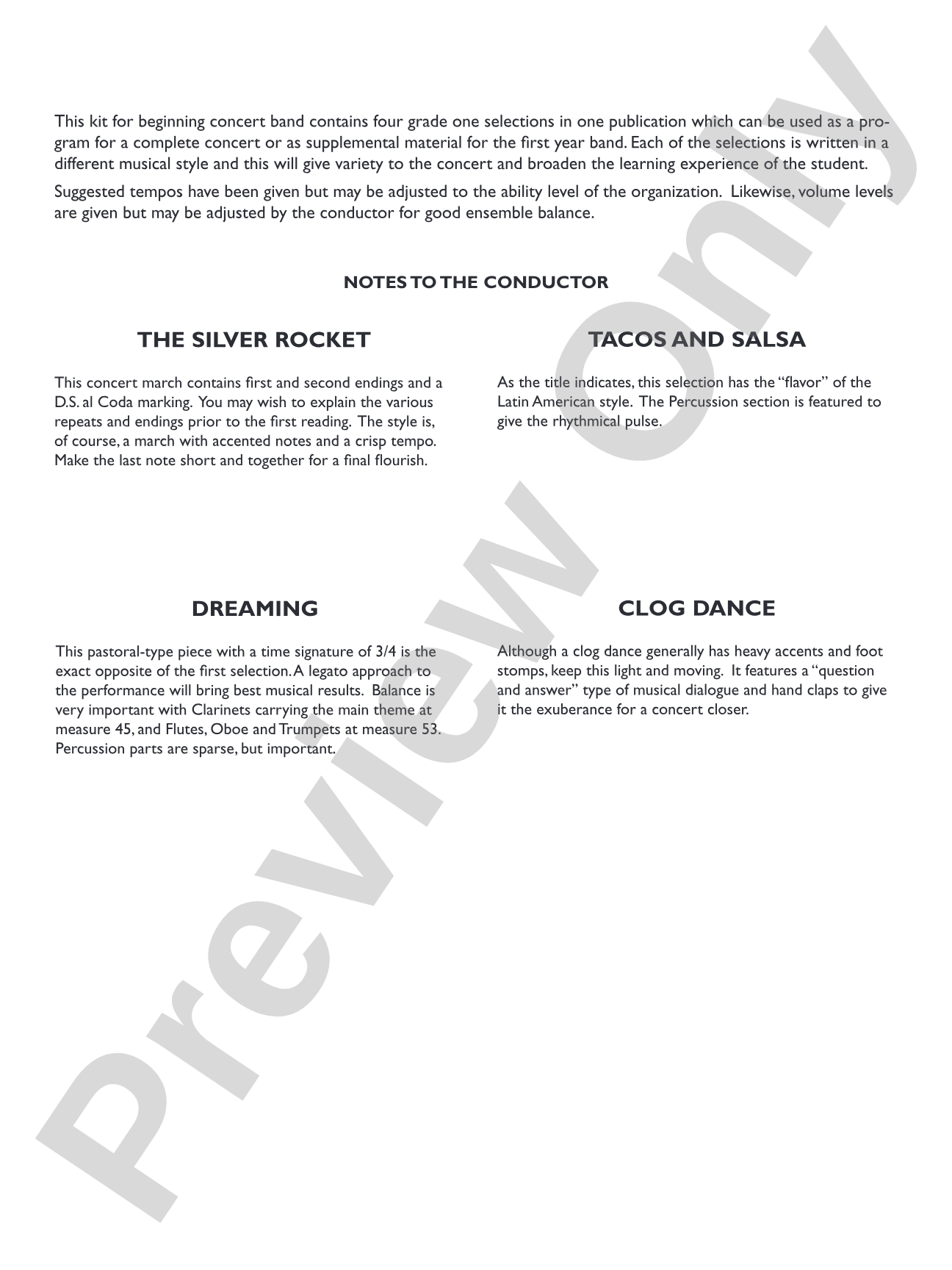 Belwin Beginning Band Kit #2: Concert Band Conductor Score & Parts